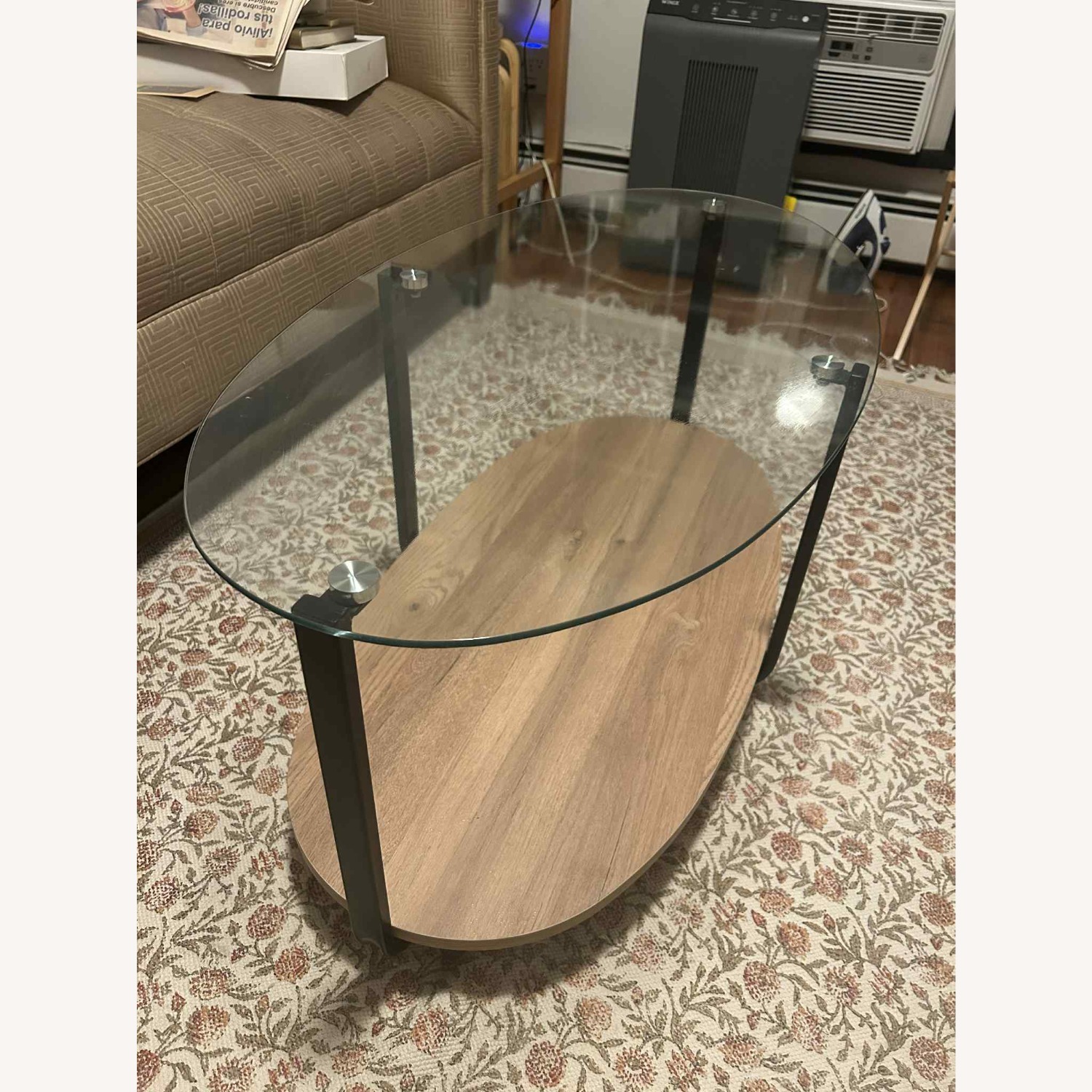 Wayfair Hanshaw Glass Top Coffee Table - image-4