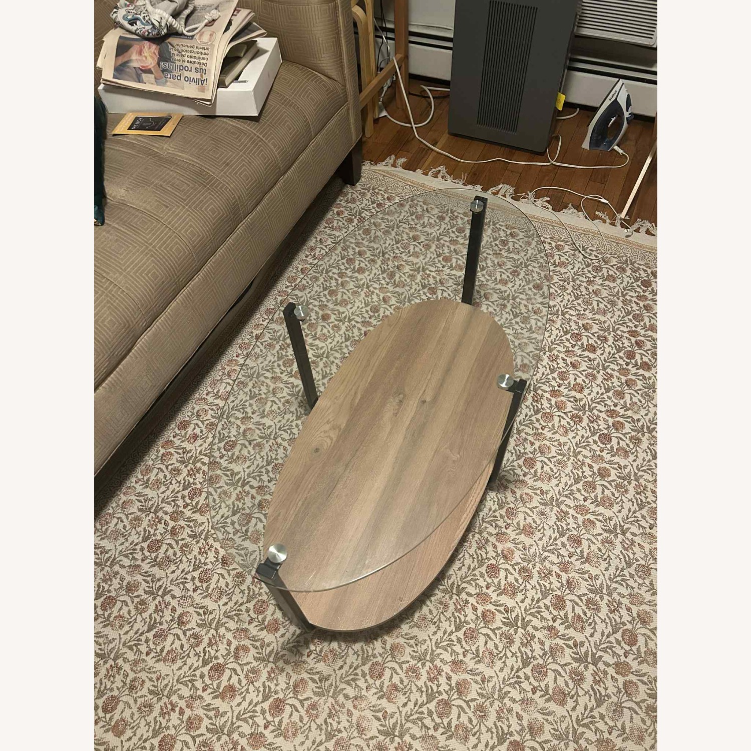 Wayfair Hanshaw Glass Top Coffee Table - image-5