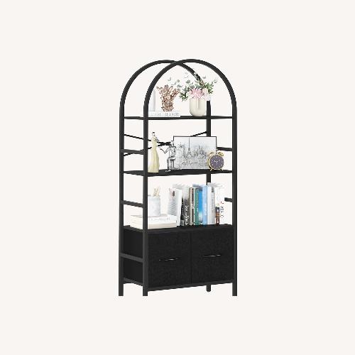 Used Amazon Arched Bookshelf with Drawers,4 Tiers for sale on AptDeco