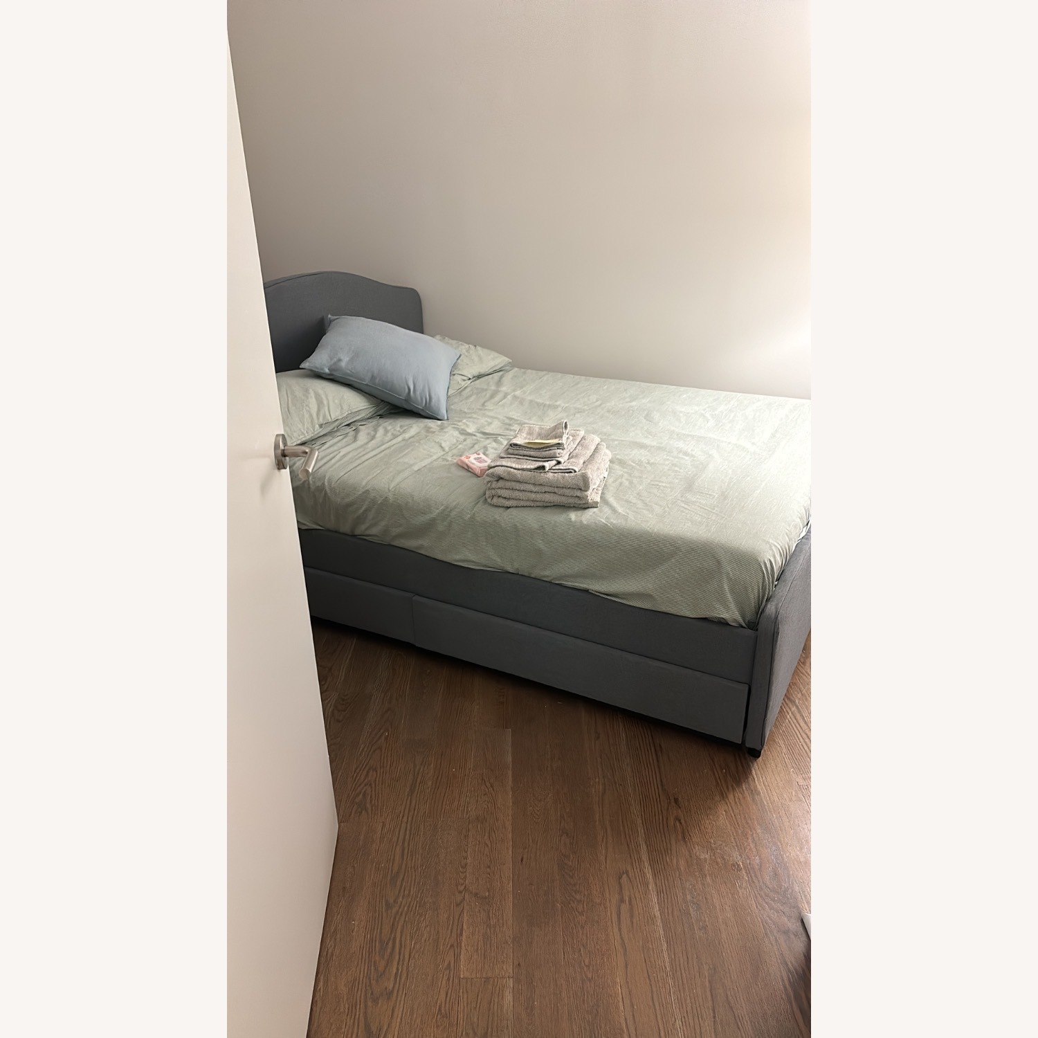 IKEA Blue/Grey Queen Bed  - image-2