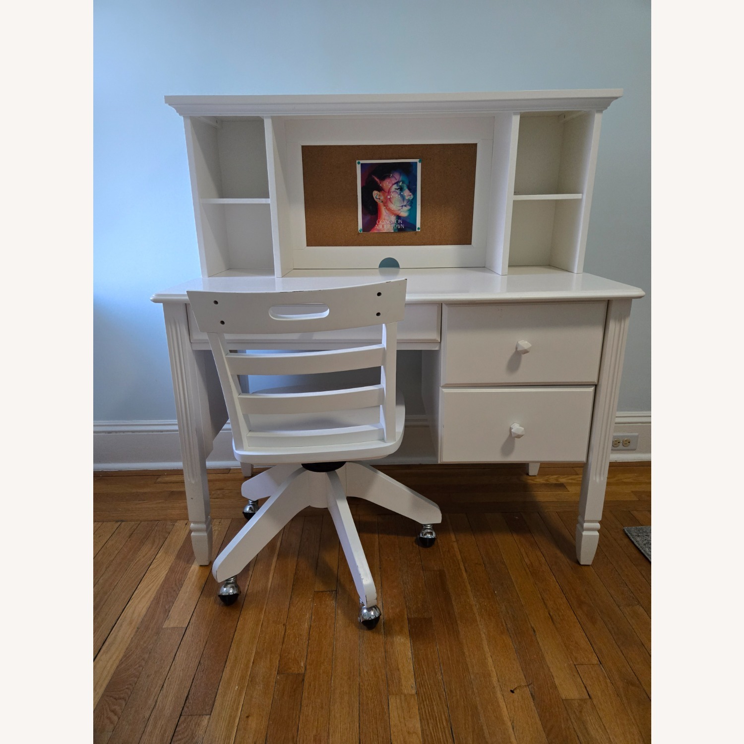 PBK Madeline Storage Desk & Hutch - image-6