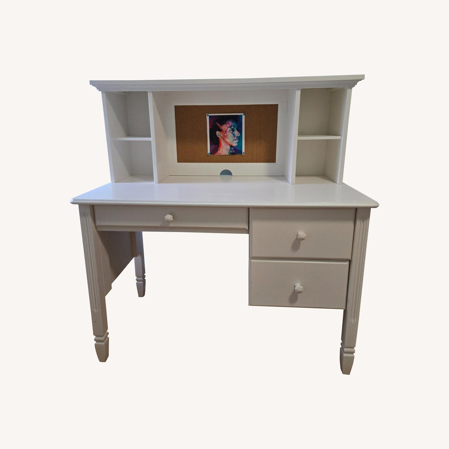 PBK Madeline Storage Desk & Hutch - image-0