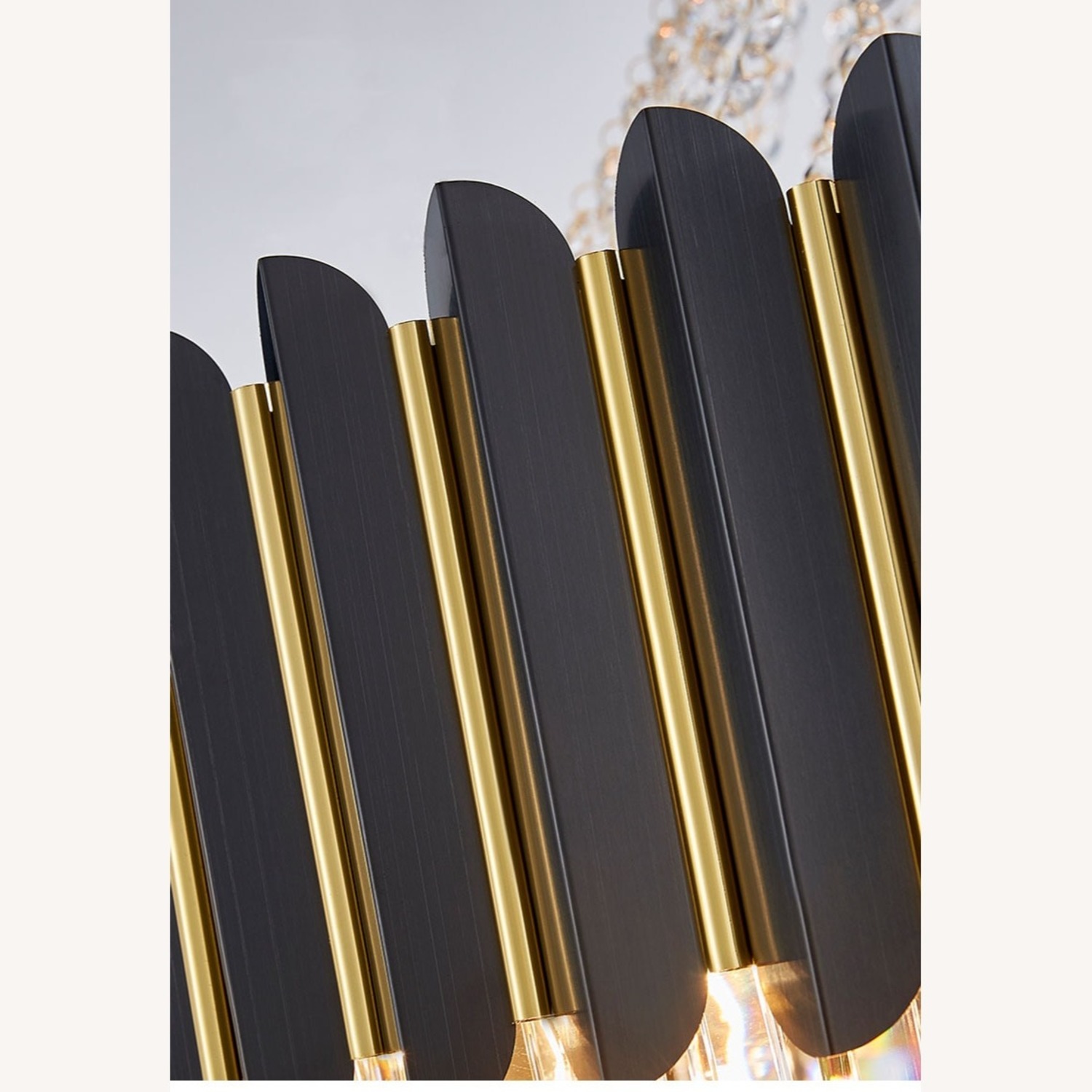 23.6'' Modern Round Gun Black Crystal Chandelier - image-4