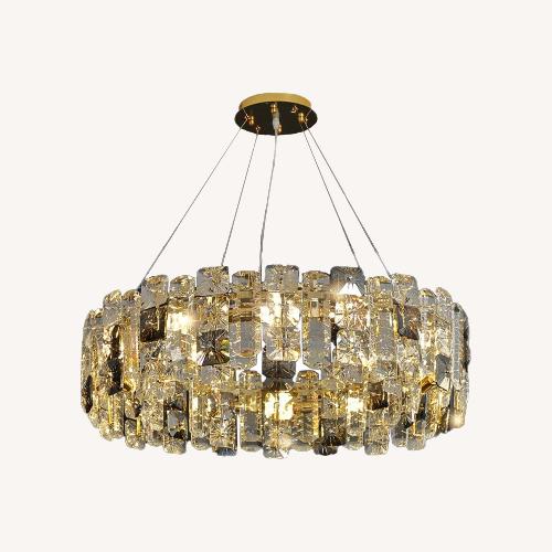 Used  Round Crystal Chandelier Dia 19.7'' for sale on AptDeco
