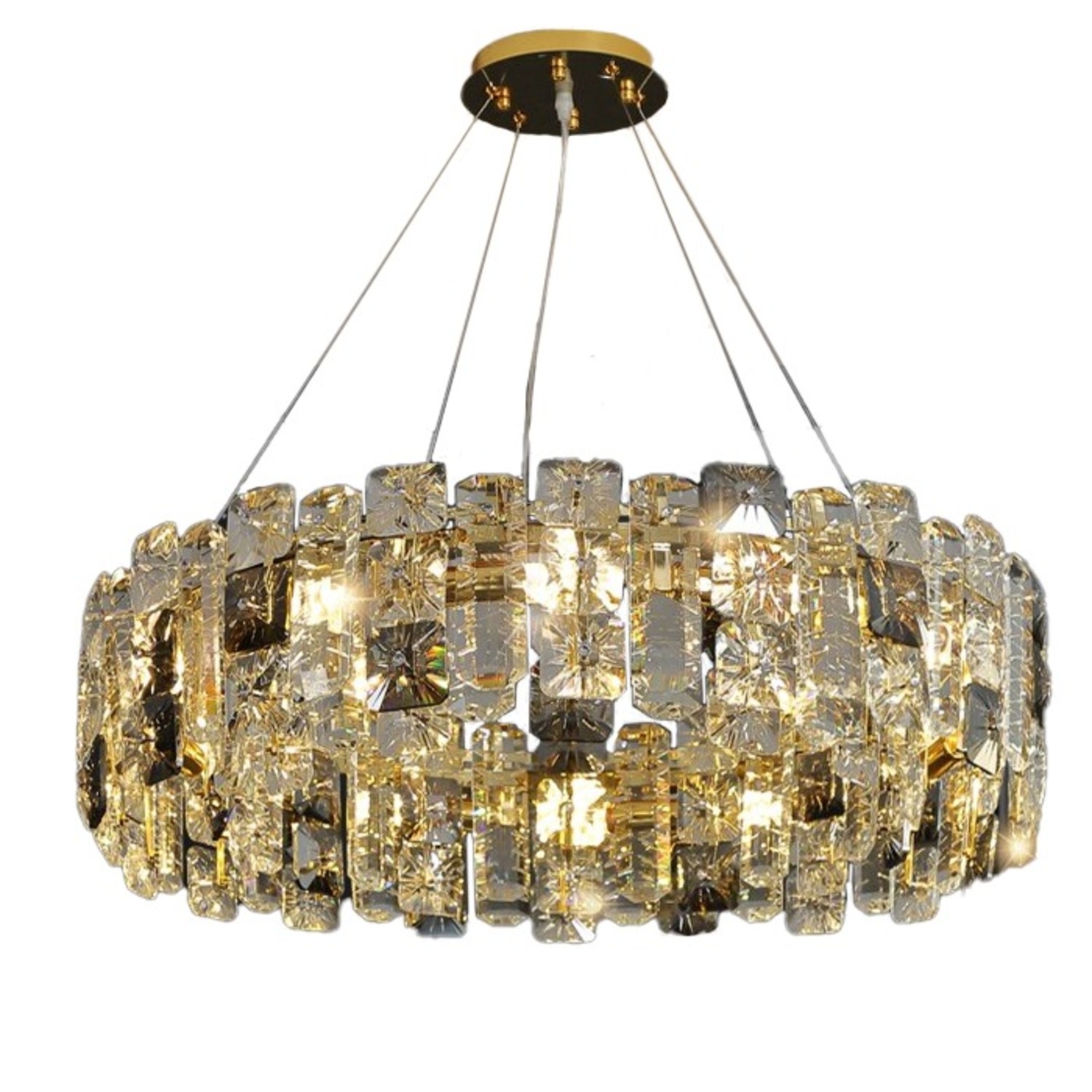  Round Crystal Chandelier Dia 19.7'' - image-1