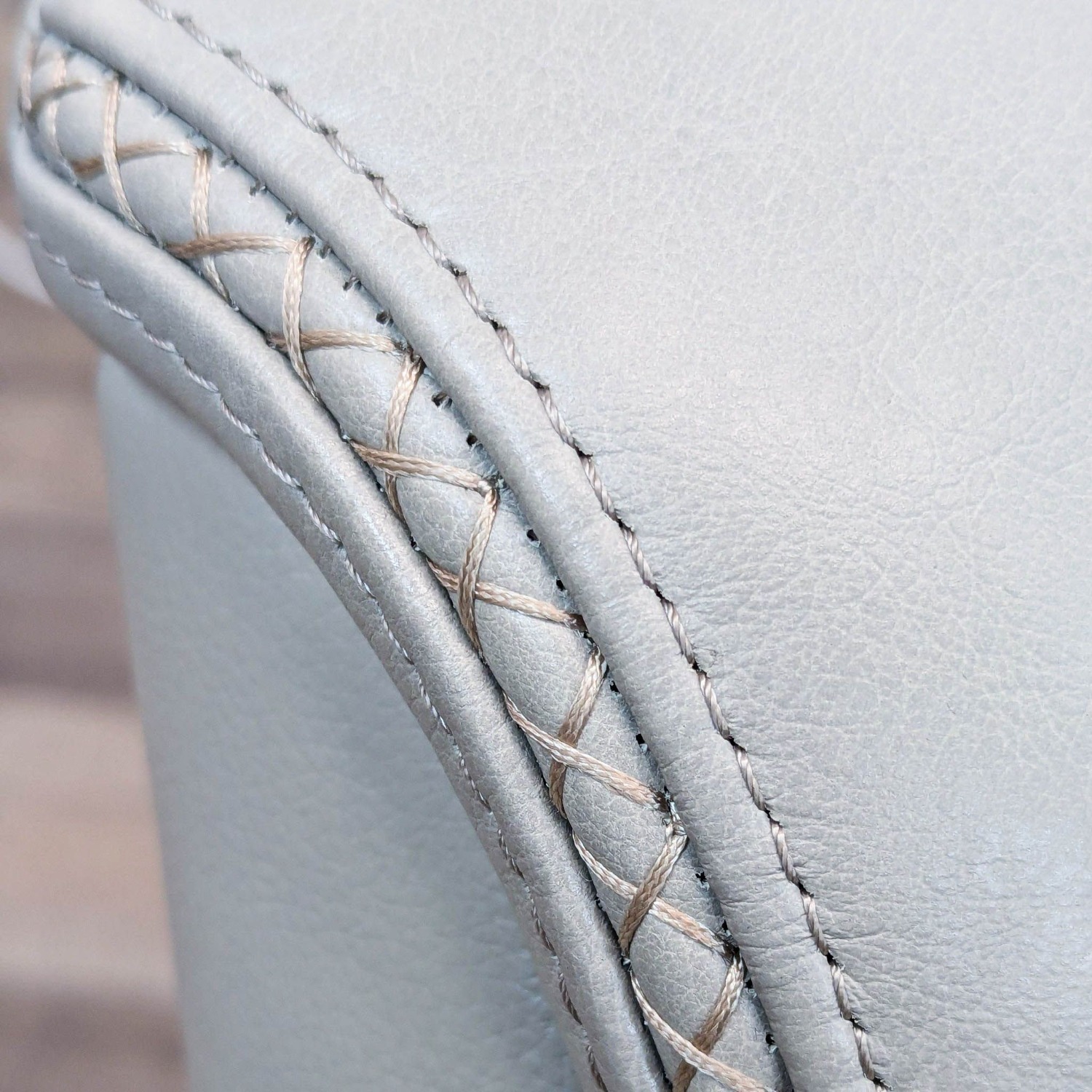 Living Spaces Serena Power Reclining Leather Sofa - image-7