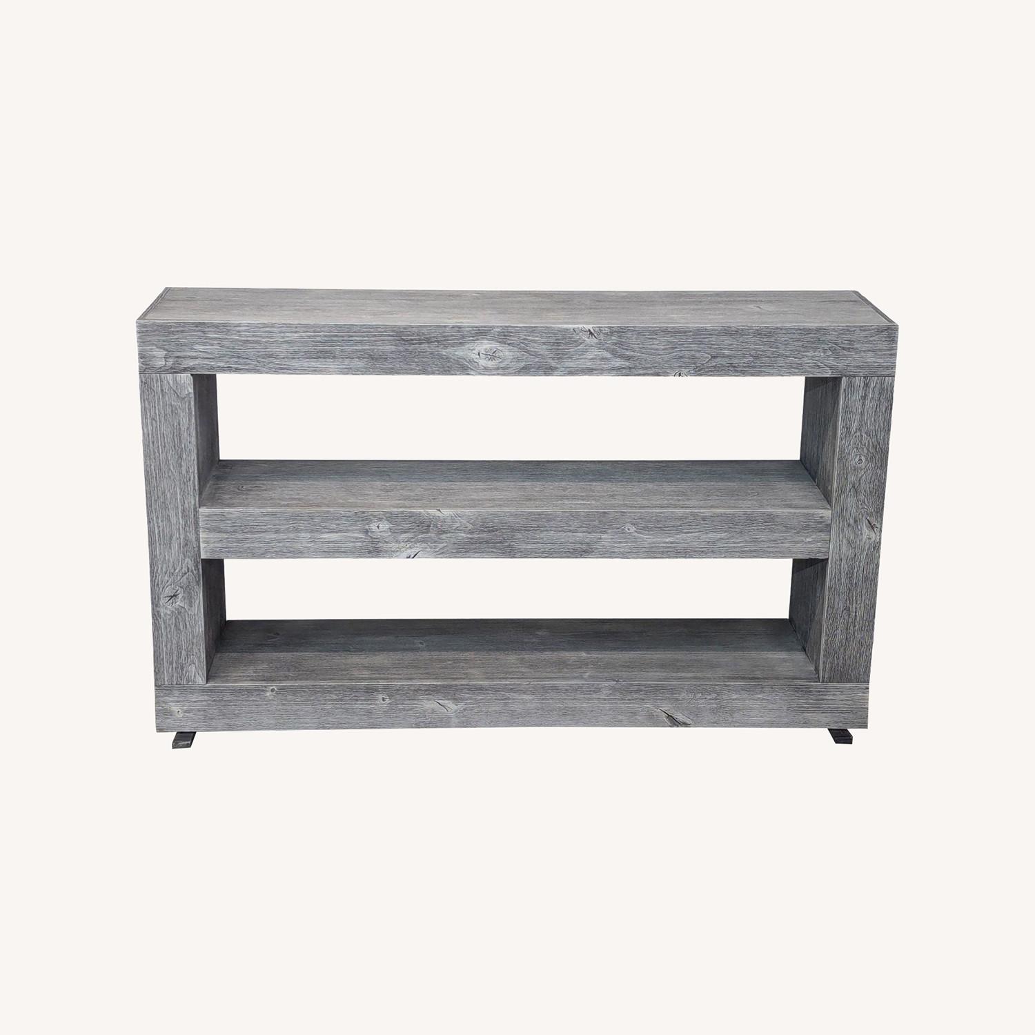 Living Spaces Gray Washed Wood Console Table - image-0