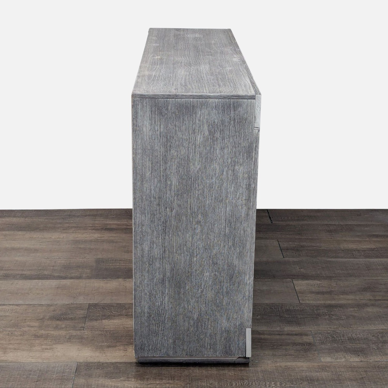 Living Spaces Gray Washed Wood Console Table - image-3