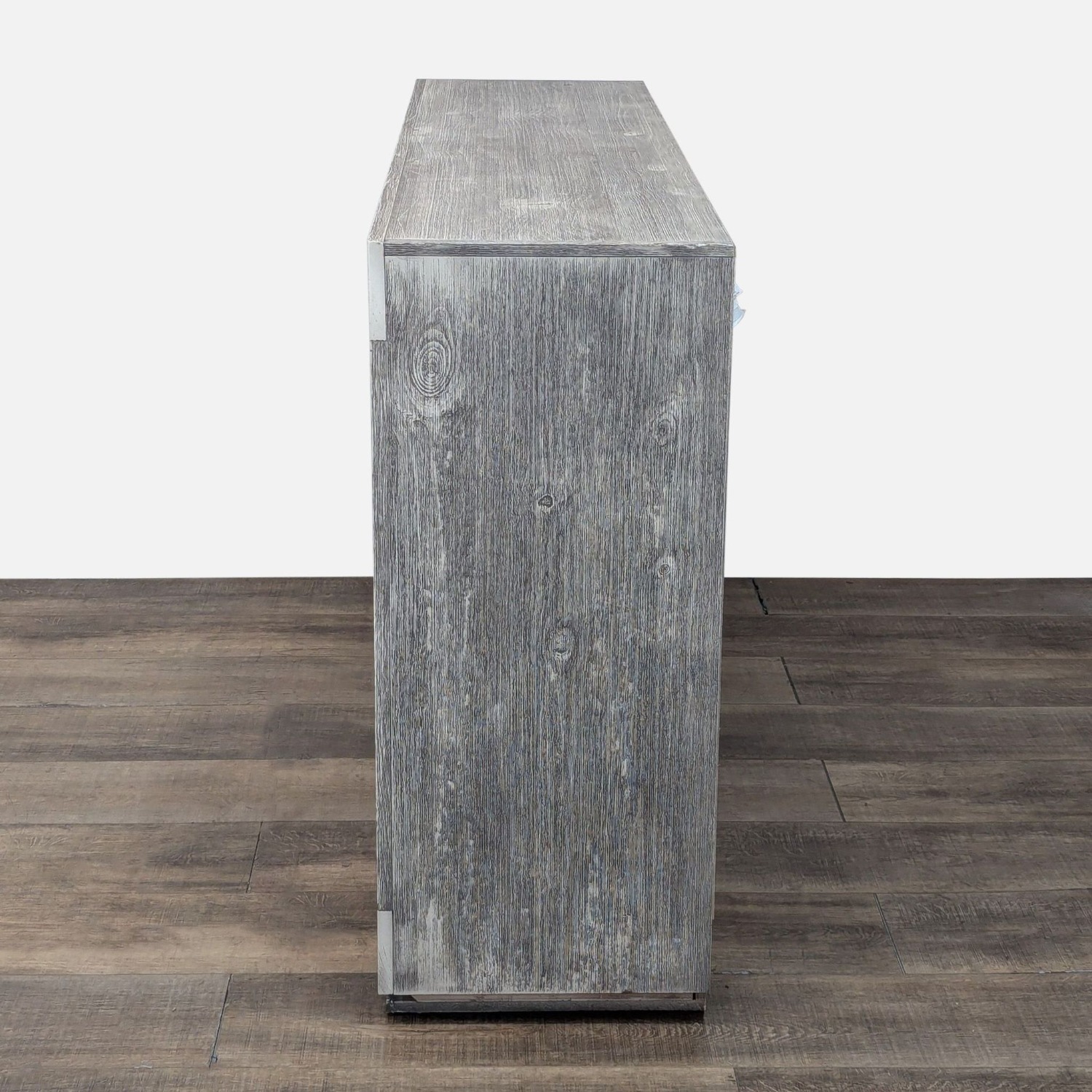 Living Spaces Gray Washed Wood Console Table - image-5