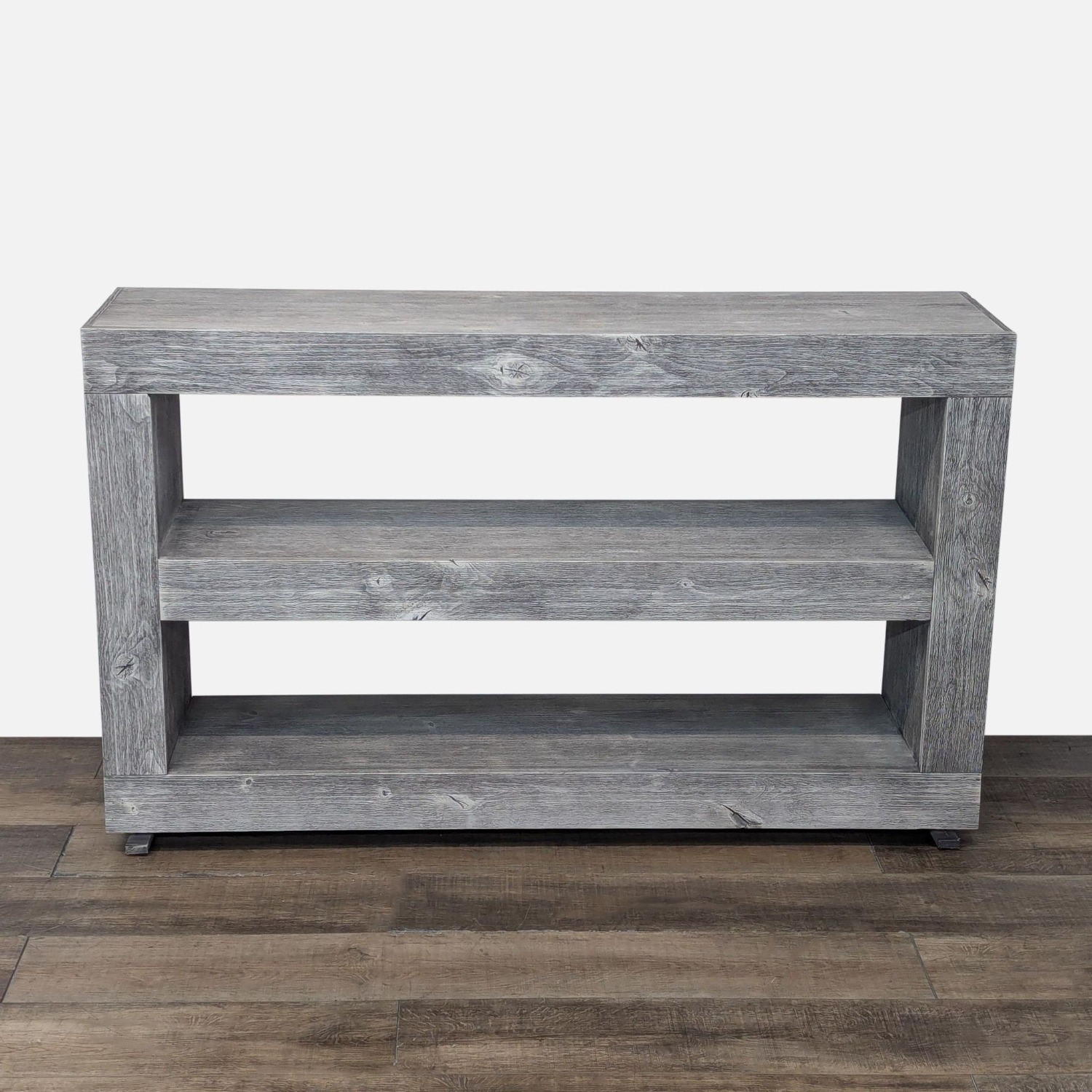 Living Spaces Gray Washed Wood Console Table - image-1