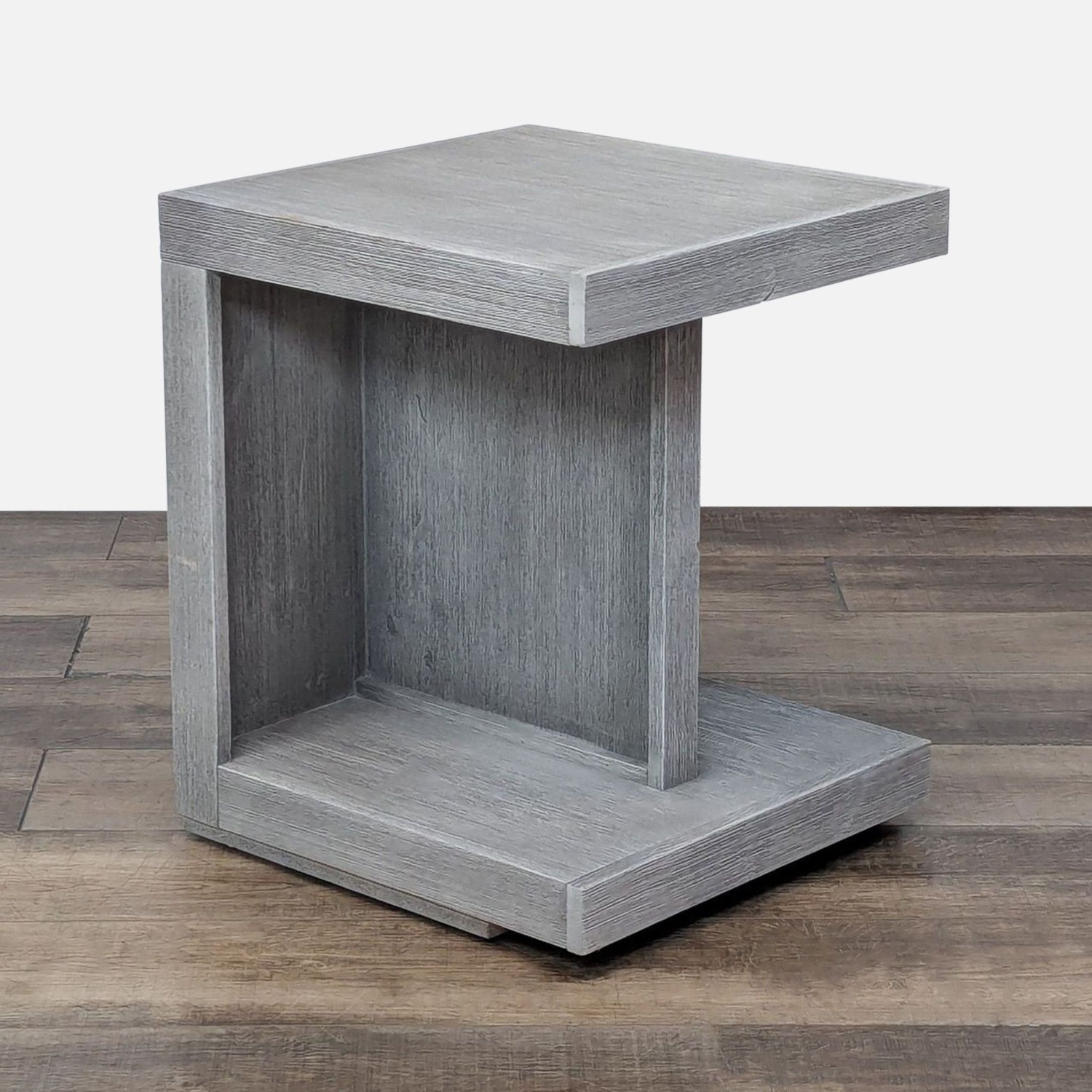 Living Spaces Gray Washed End Table - image-2