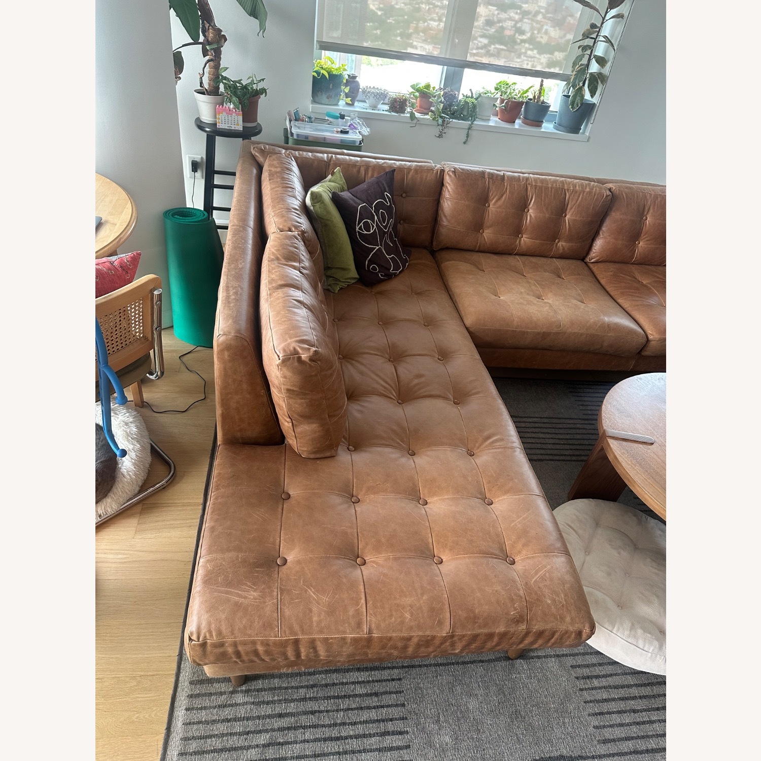 Joybird Eliot Leather Sectional with Bumper - image-3