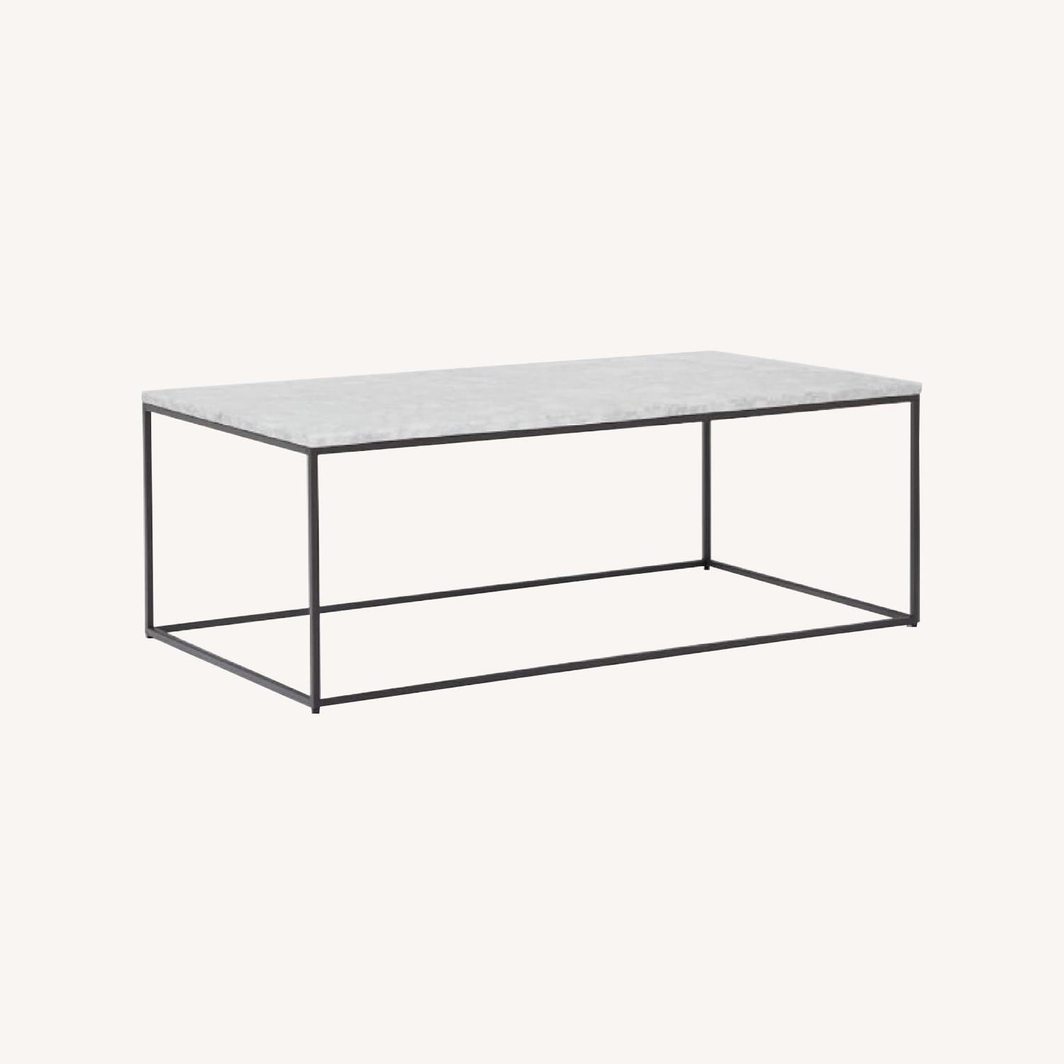 West Elm Streamline Marble Table 44” - image-0