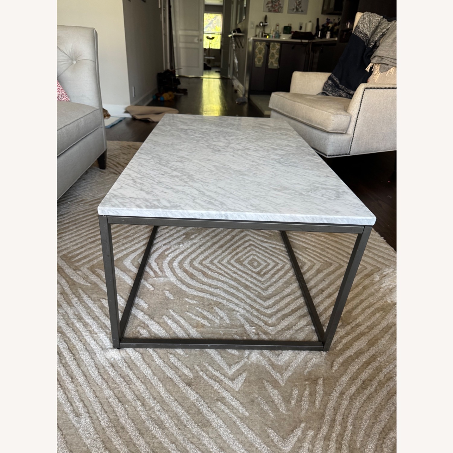 West Elm Streamline Marble Table 44” - image-2