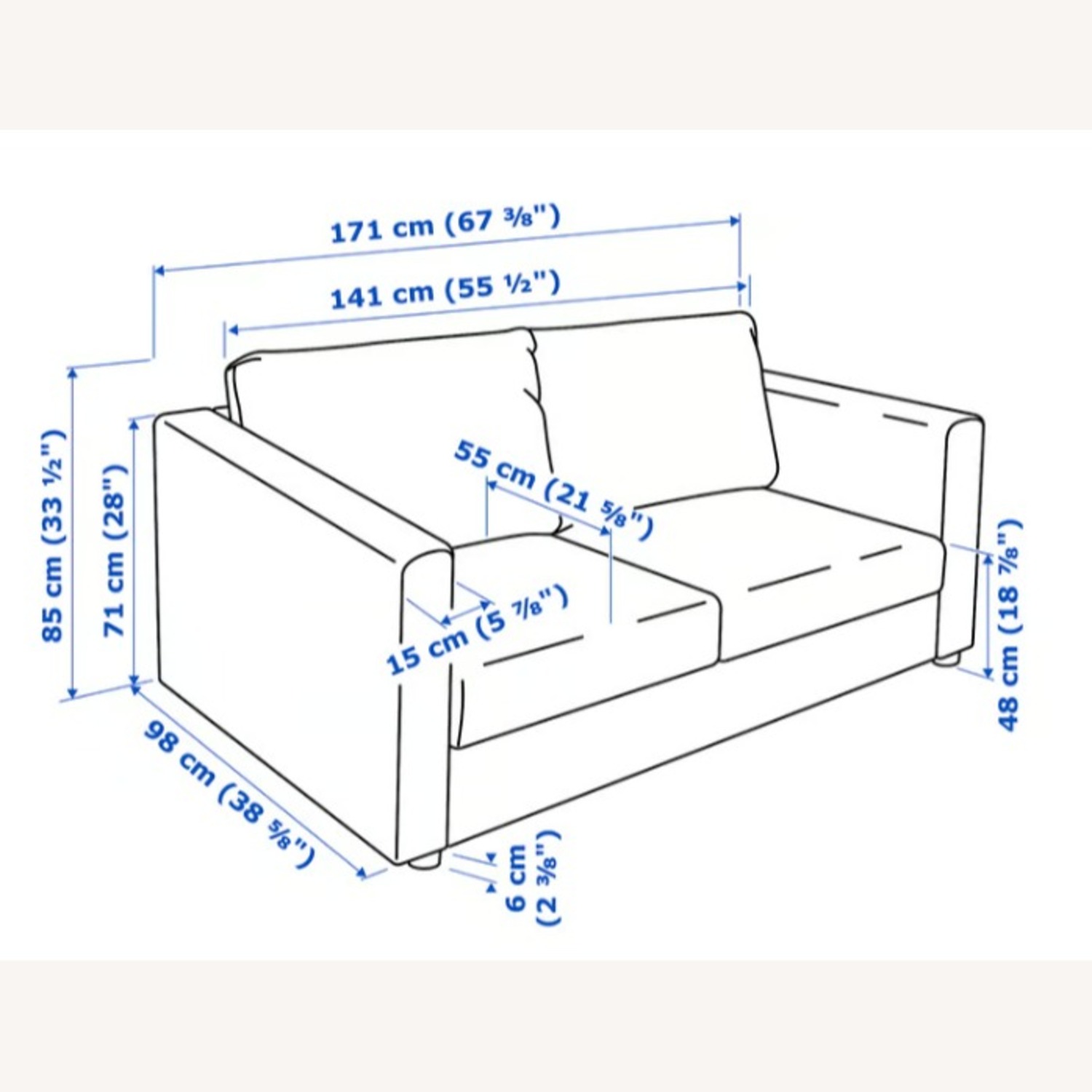 IKEA Finnala Leather Loveseat - image-6