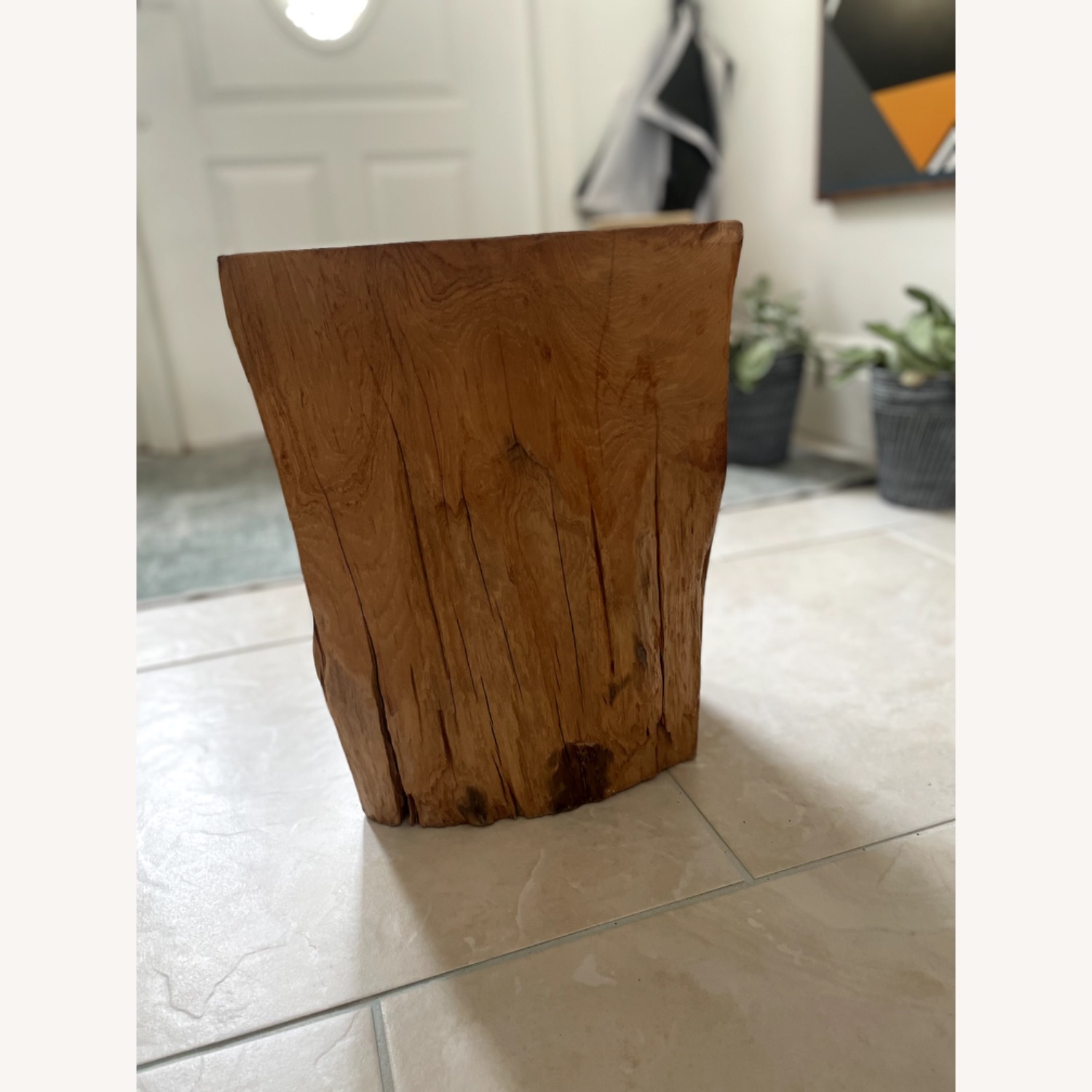EQ3 Solid Teak Stool - image-1