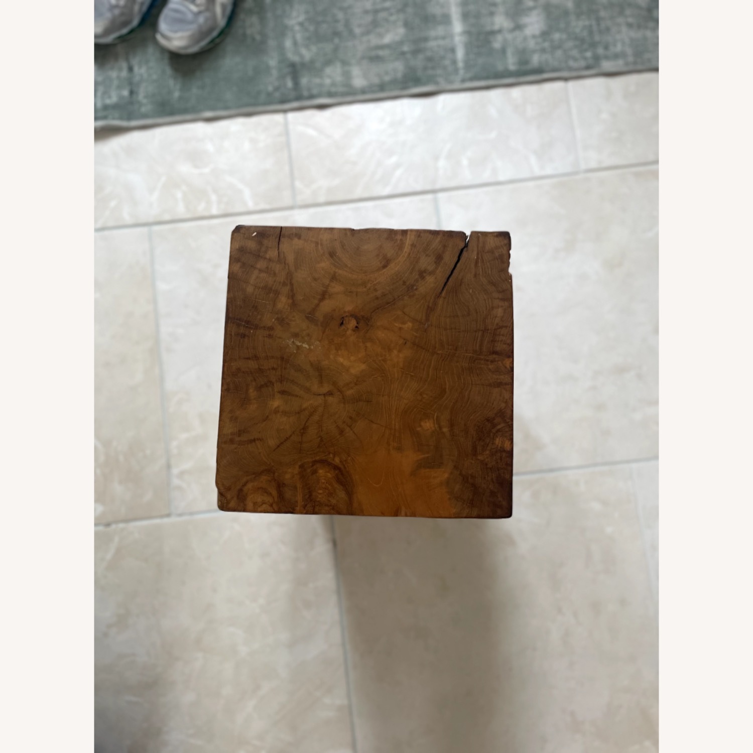 EQ3 Solid Teak Stool - image-4