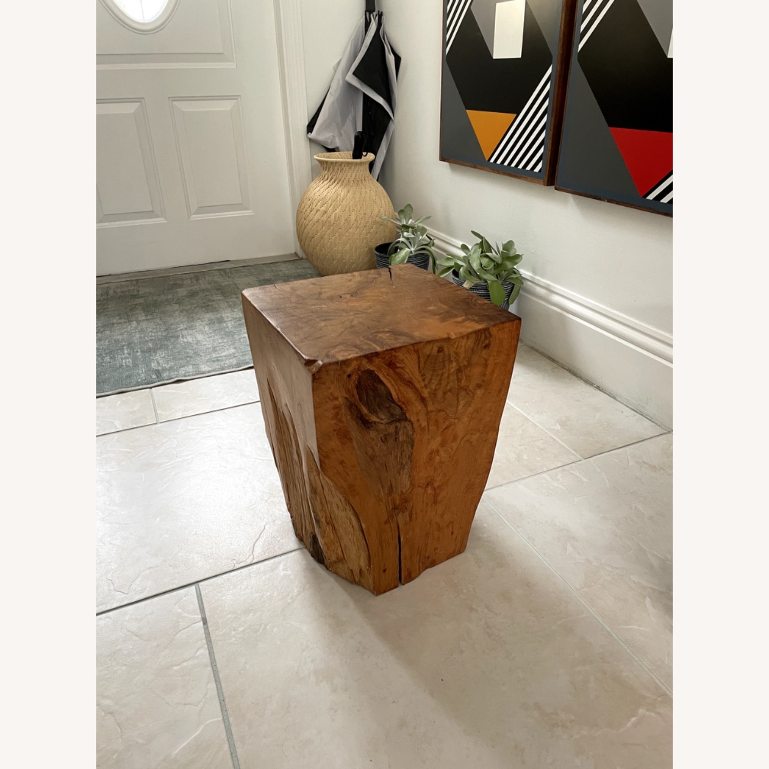 EQ3 Solid Teak Stool - image-5