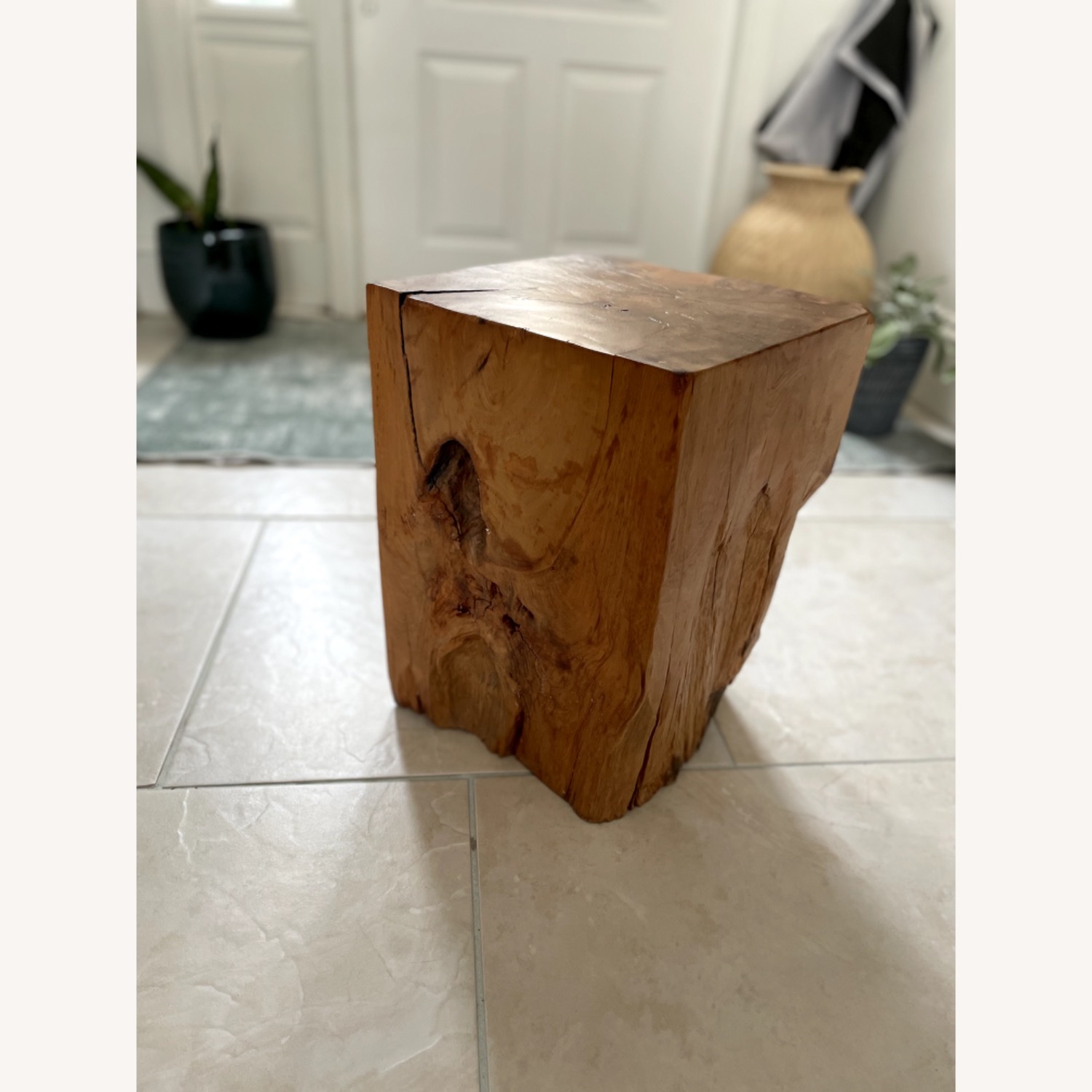 EQ3 Solid Teak Stool - image-6