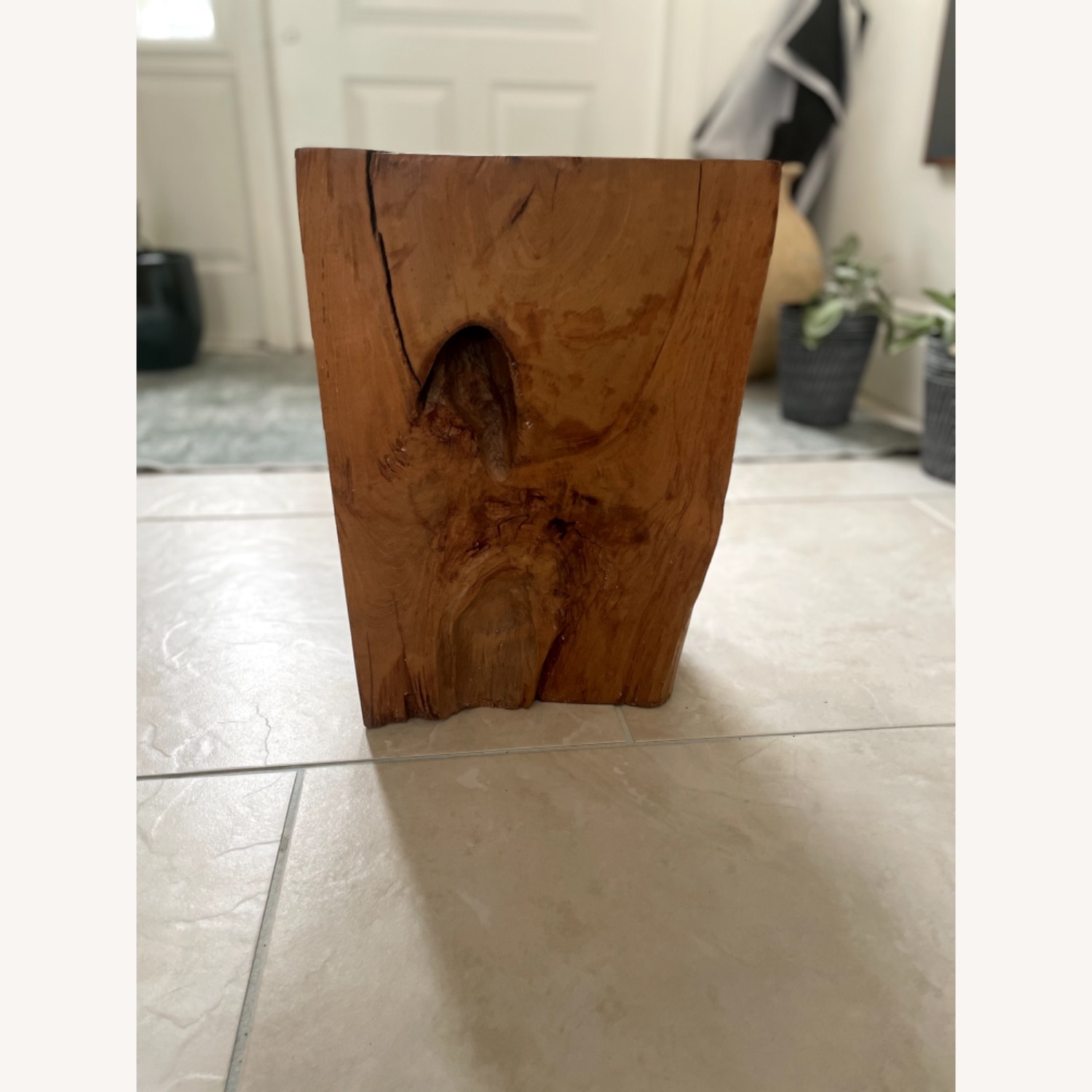 EQ3 Solid Teak Stool - image-2