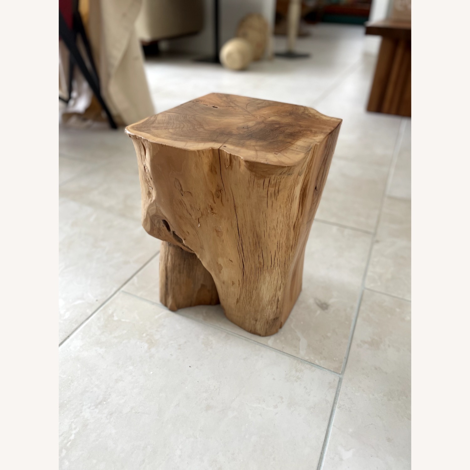 EQ3 Solid Teak Stool - image-5