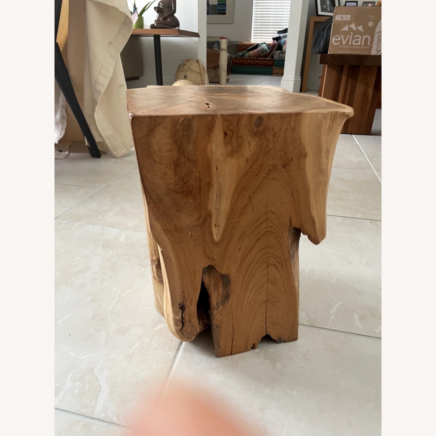 EQ3 Solid Teak Stool - image-2