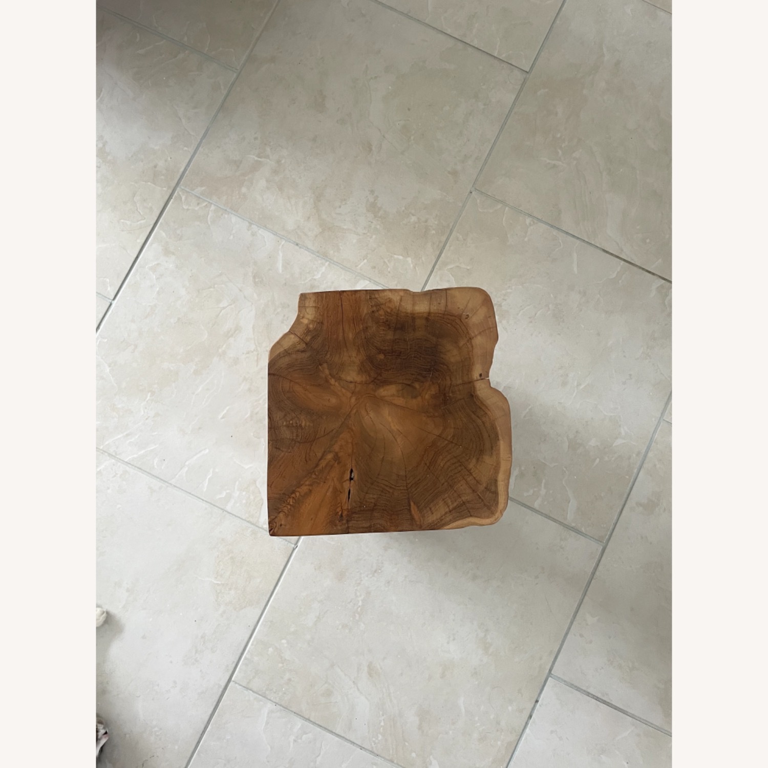 EQ3 Solid Teak Stool - image-1