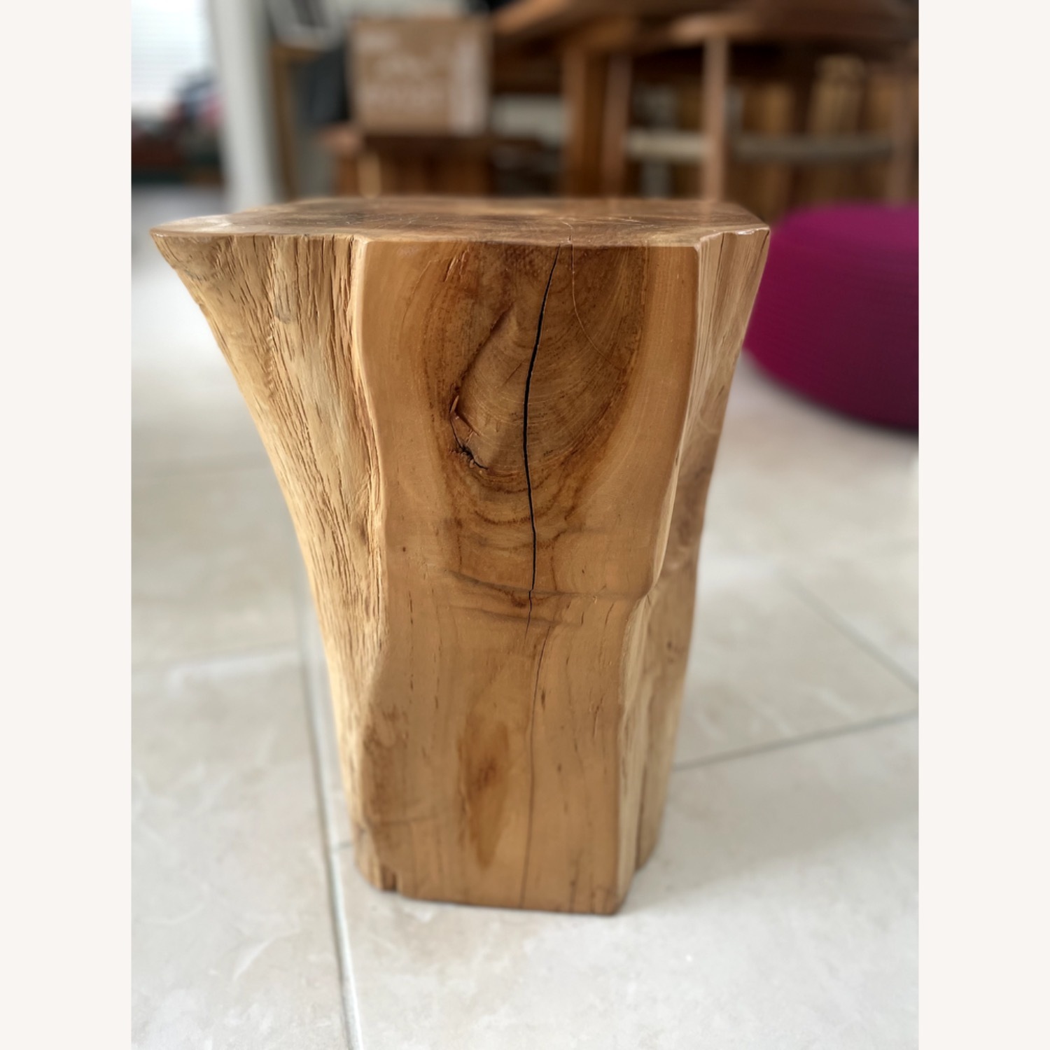 EQ3 Solid Teak Stool - image-4