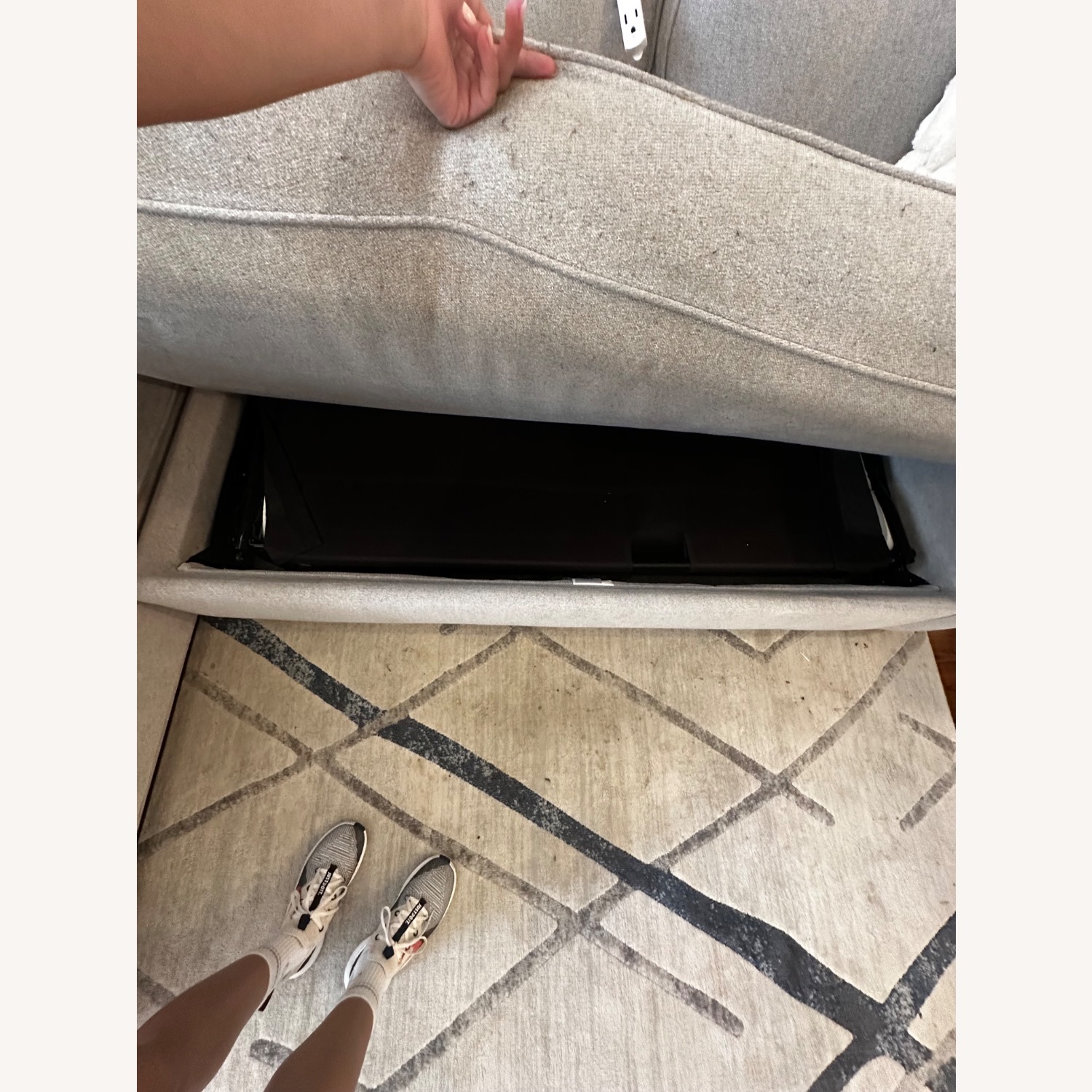 Apt 2B Gray Sleeper Sectional Memory Foam Mattress - image-4