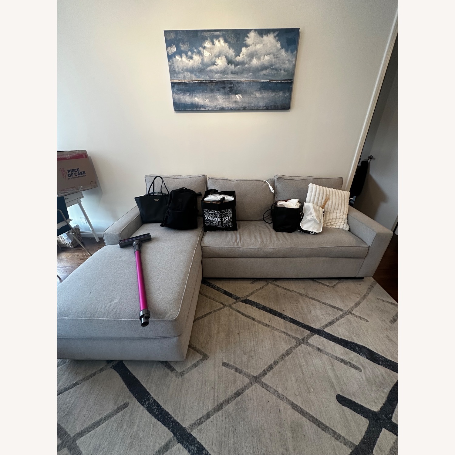 Apt 2B Gray Sleeper Sectional Memory Foam Mattress - image-3