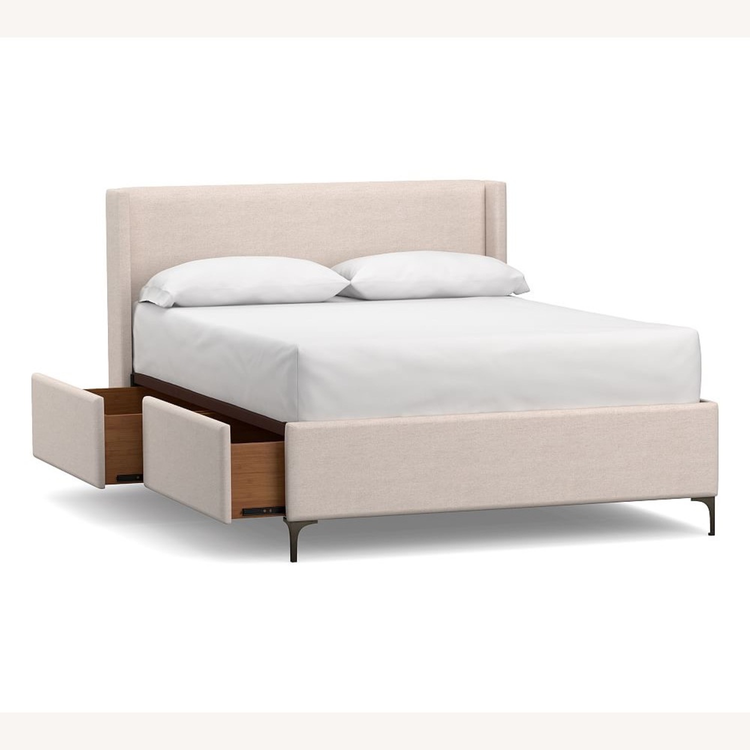 Pottery Barn Upholstered Storage Platform Bed - image-3