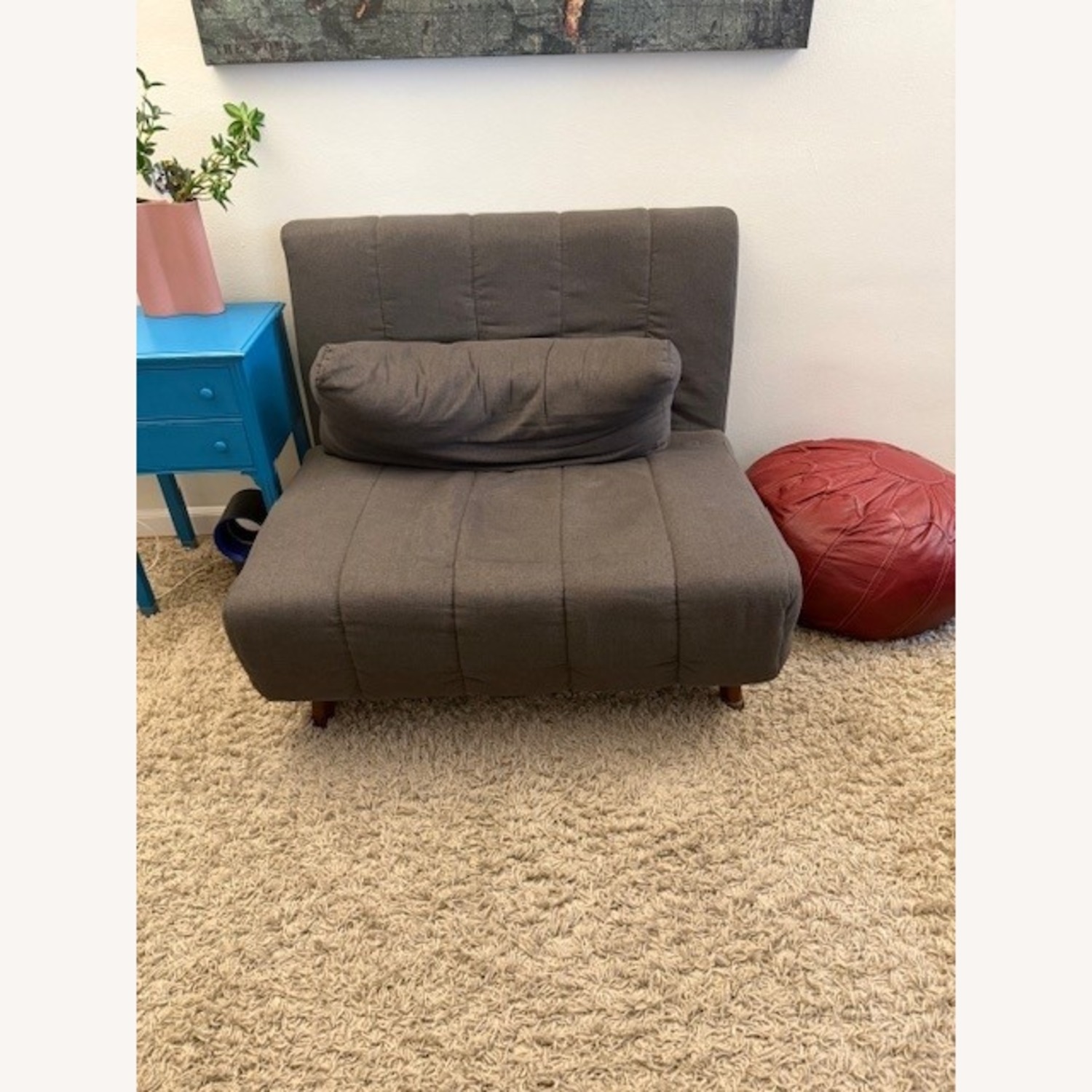 Jazariah Upholstered Pillow Back Convertible Chair - image-1