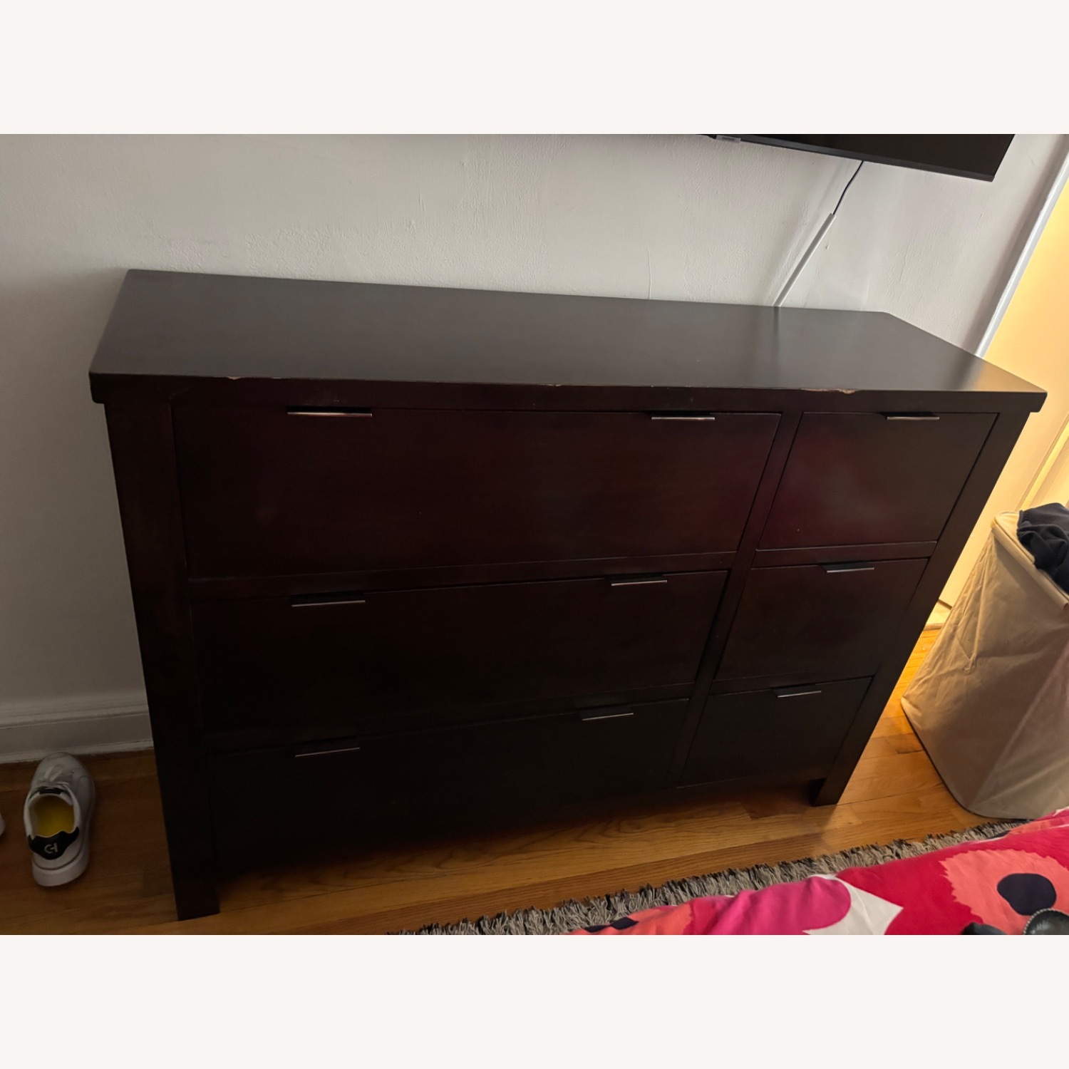Dark Brown Wood Dresser - image-1
