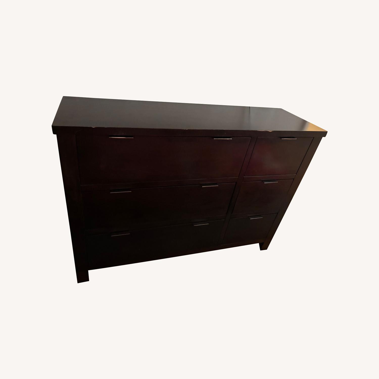 Dark Brown Wood Dresser - image-0