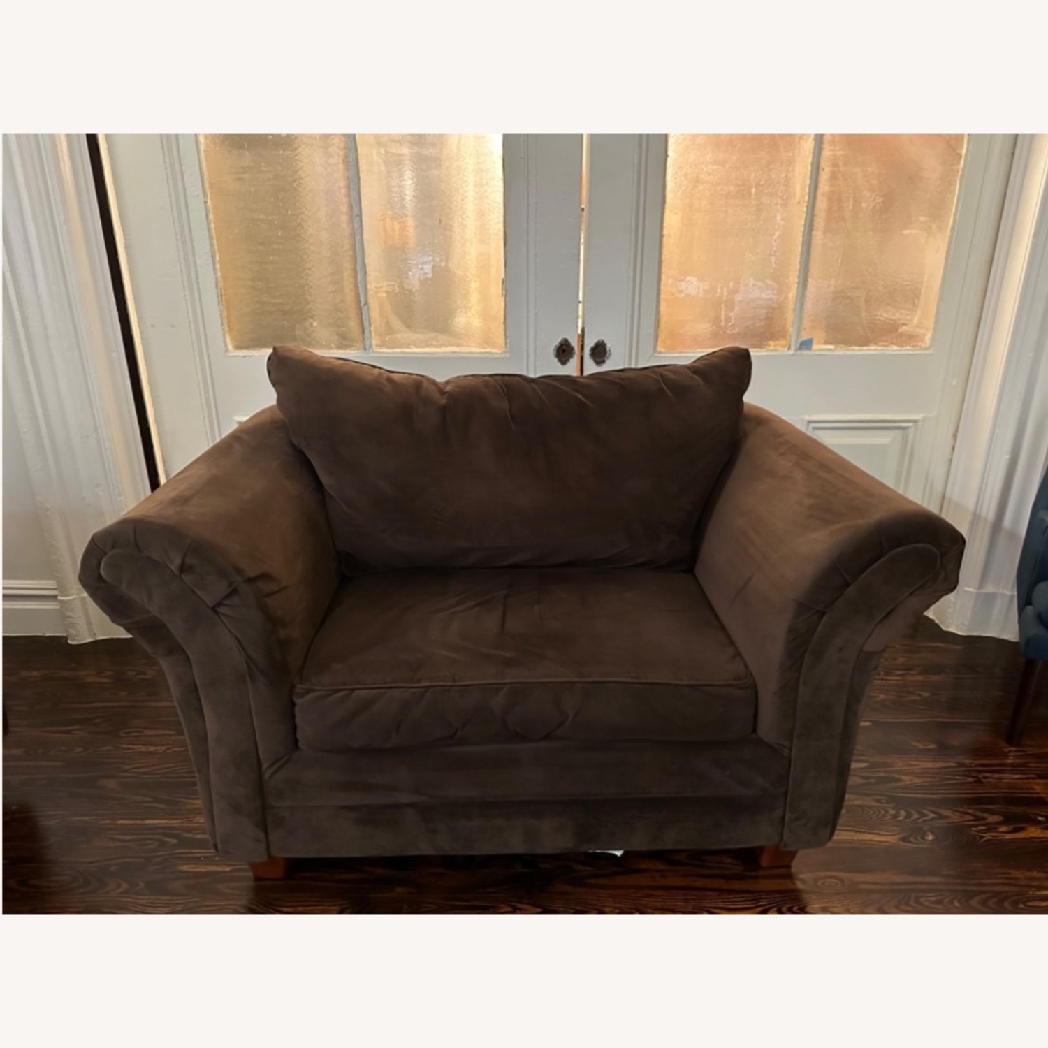 Dark Brown Chair and a Half - image-3