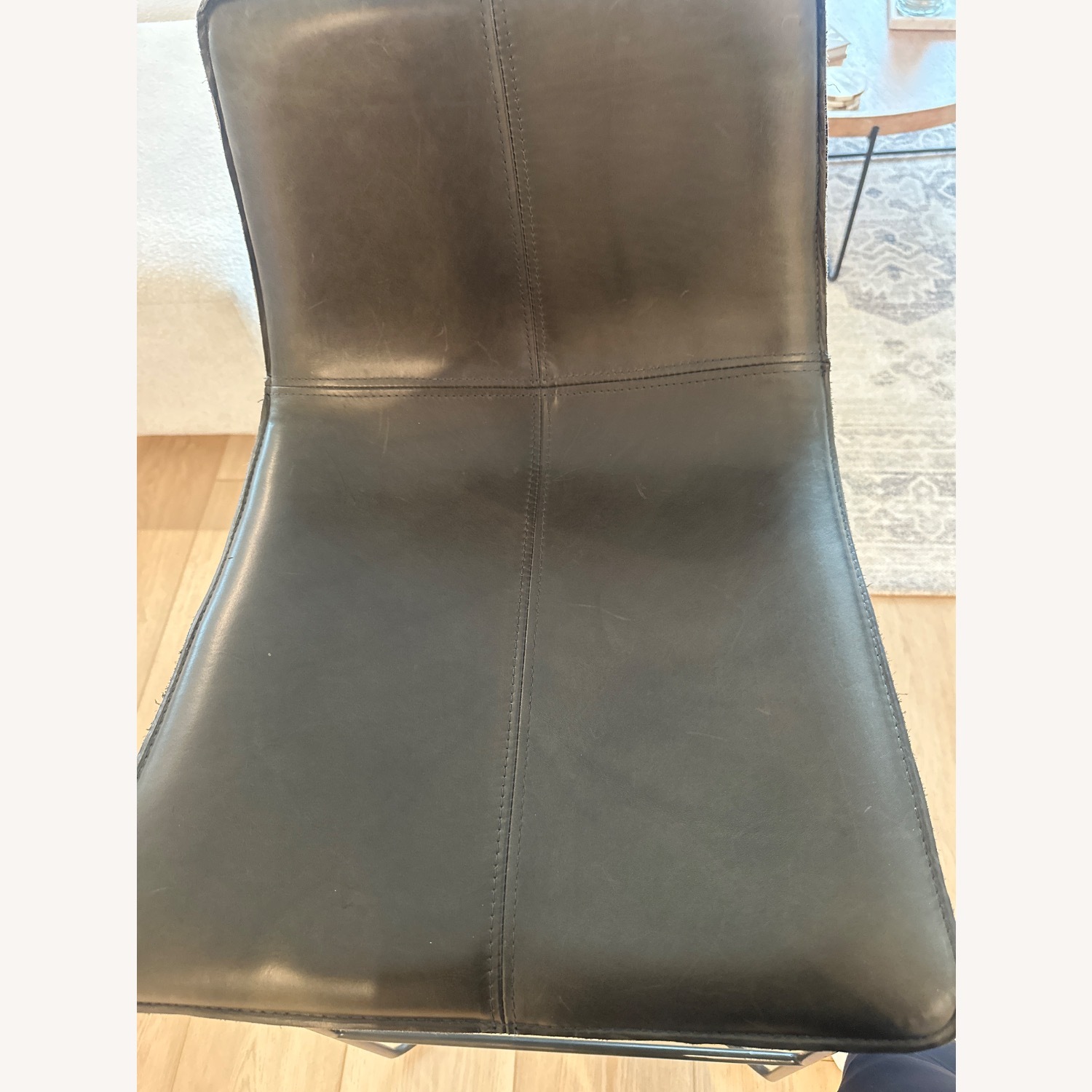 West Elm Slope Leather Bar Stools - image-4