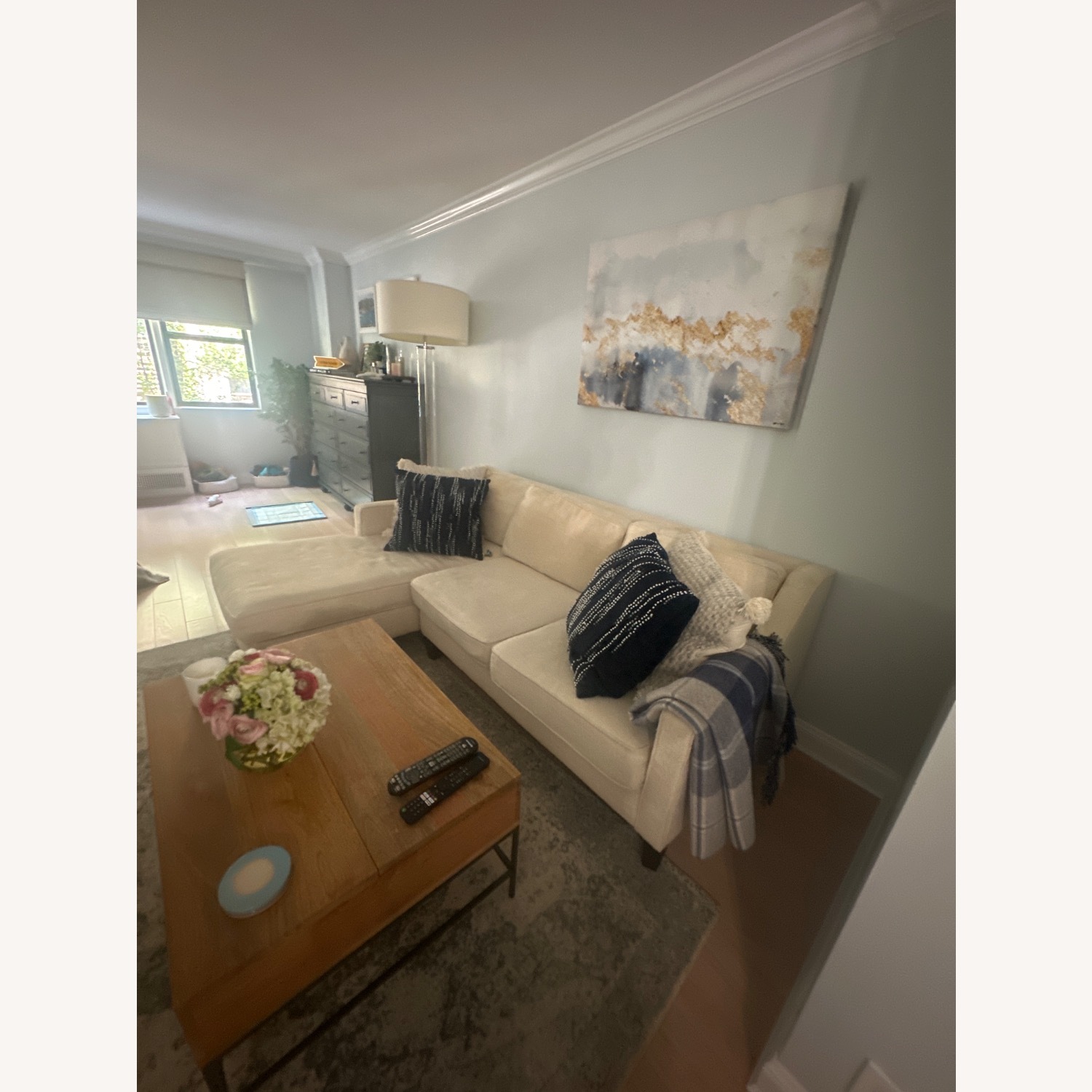 West Elm Paidge Oatmeal Chaise Sectional - image-3