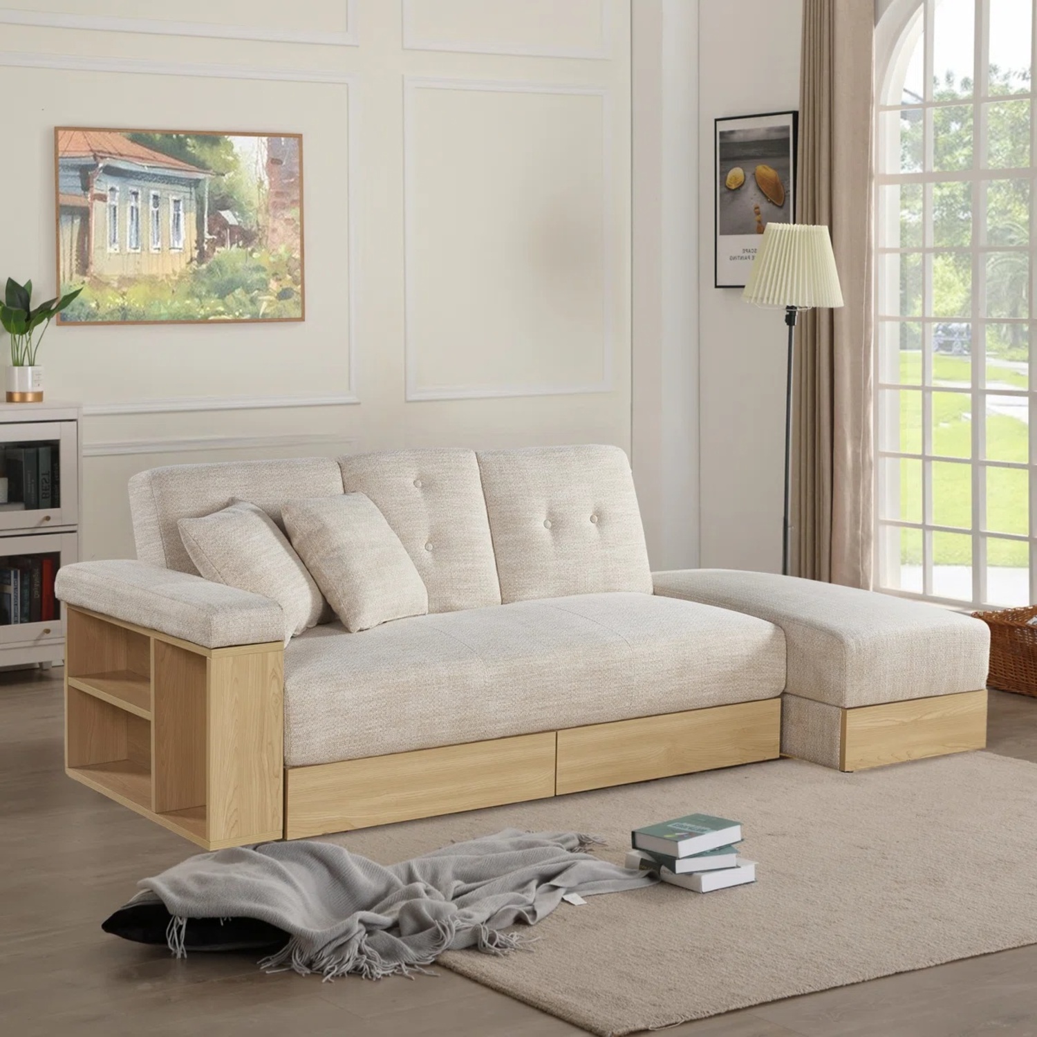 Helsea Upholstered Fold-out Sofa by George Oliver - image-7