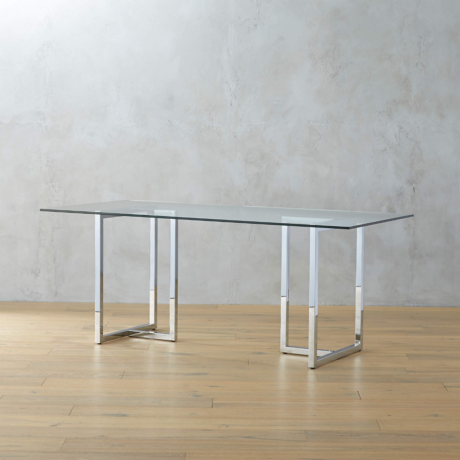 CB2 Glass/Silver Silverado Table - image-0
