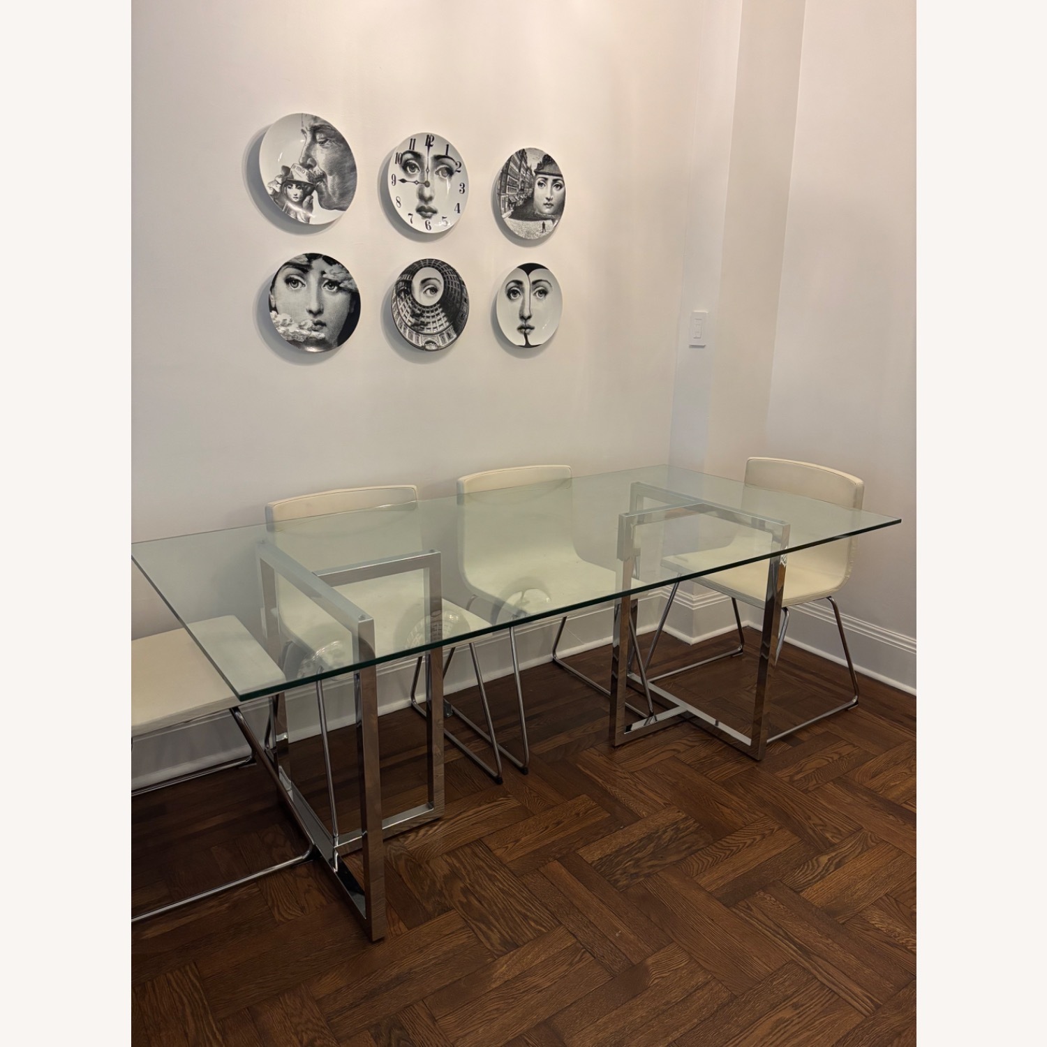 CB2 Glass/Silver Silverado Table - image-2