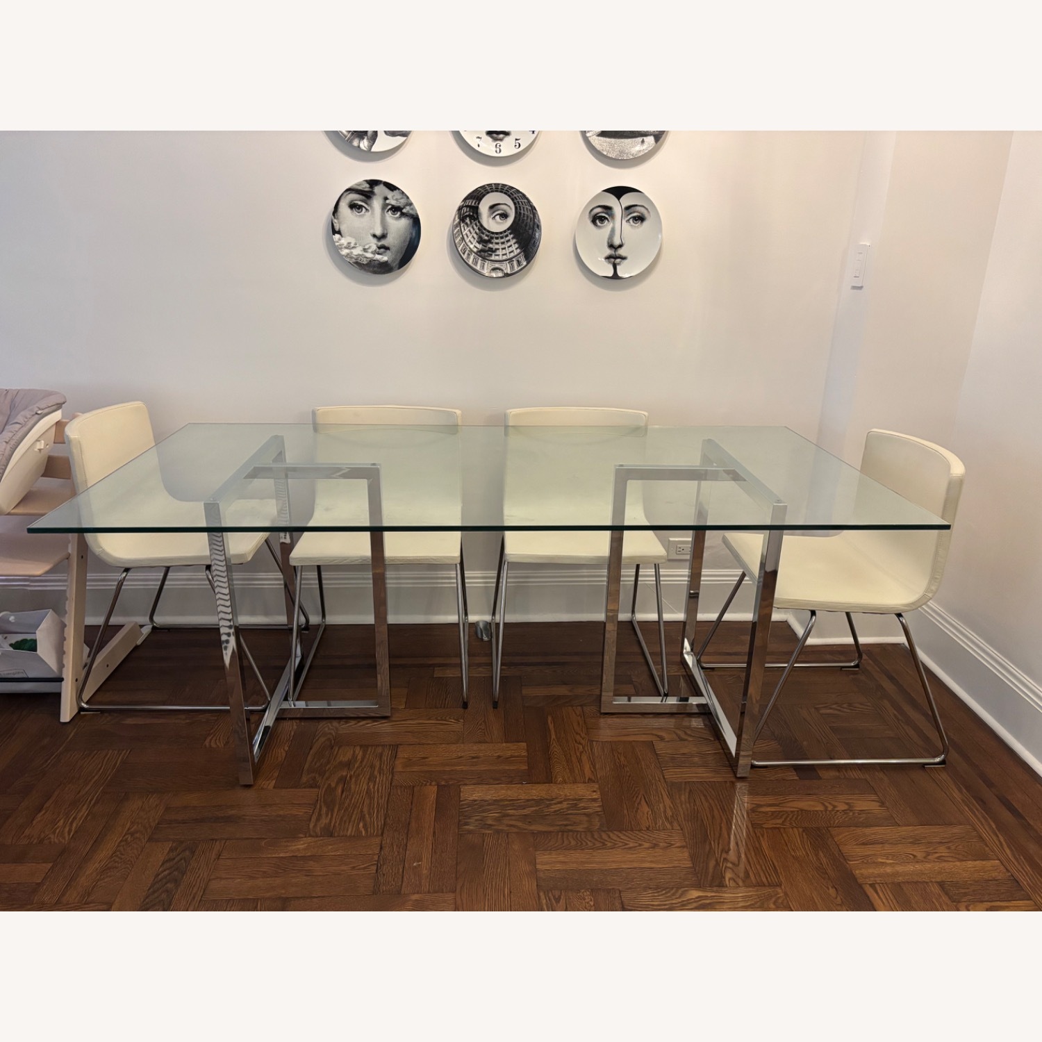 CB2 Glass/Silver Silverado Table - image-1