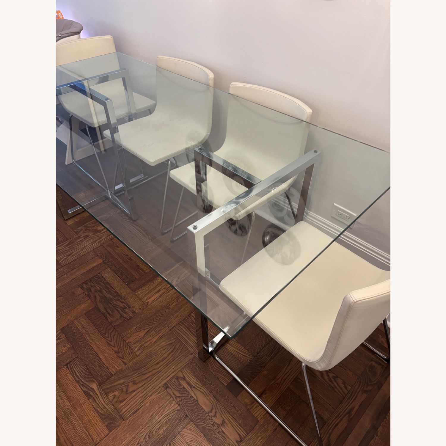 CB2 Glass/Silver Silverado Table - image-3