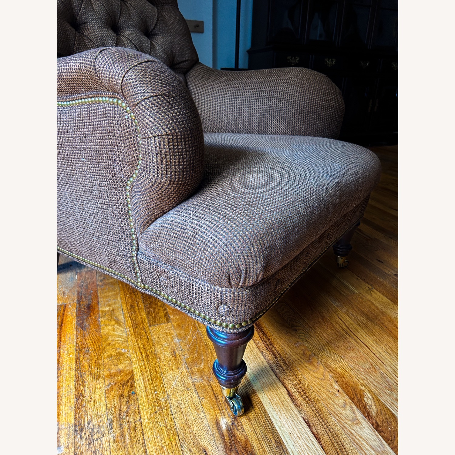 Hancock & Moore Armchair, Tufted Casters - image-1