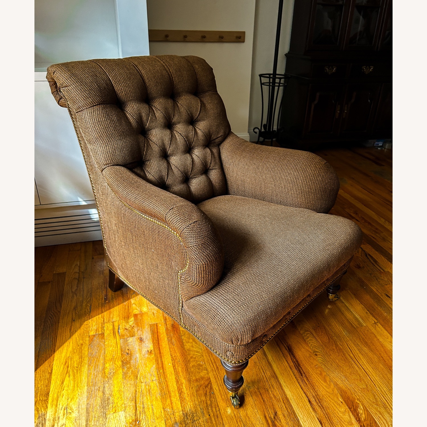 Hancock & Moore Armchair, Tufted Casters - image-0