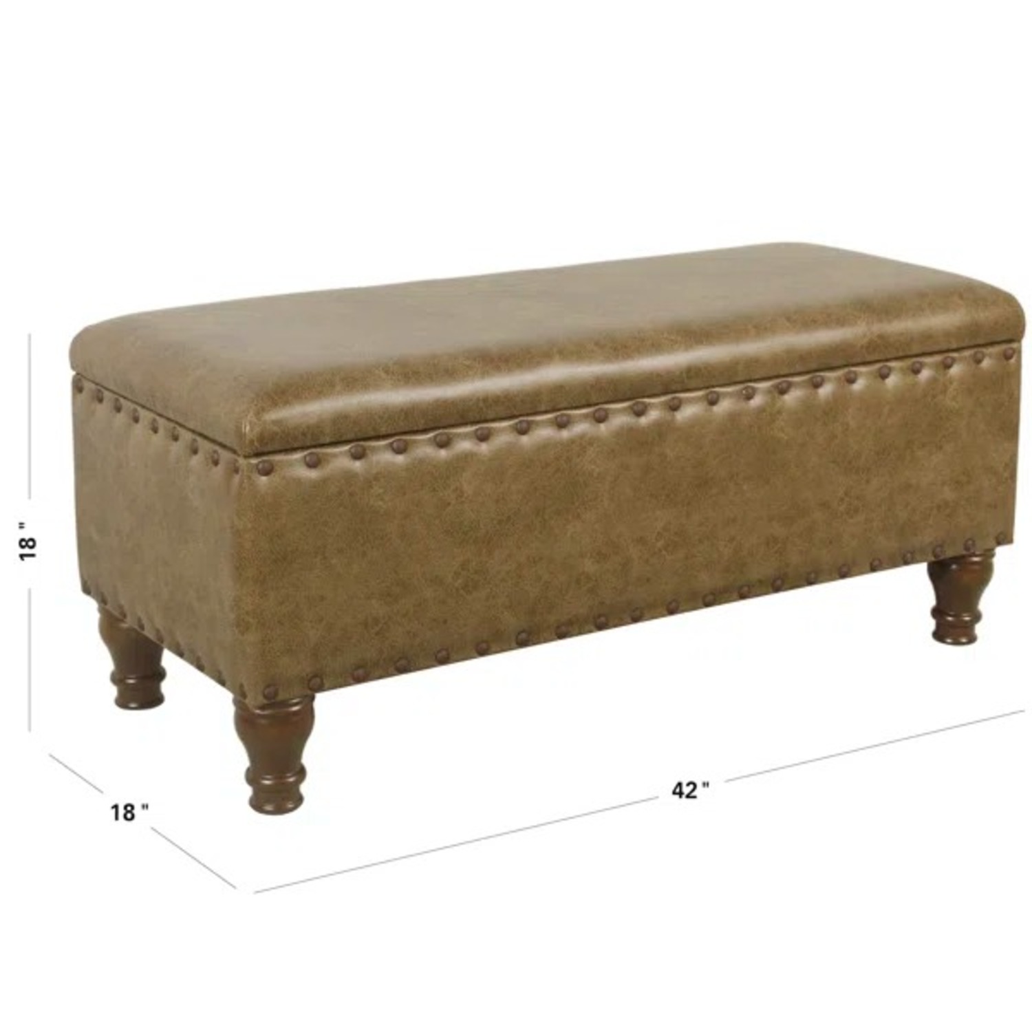 Bedlington Faux Leather Upholstered Storage Bench