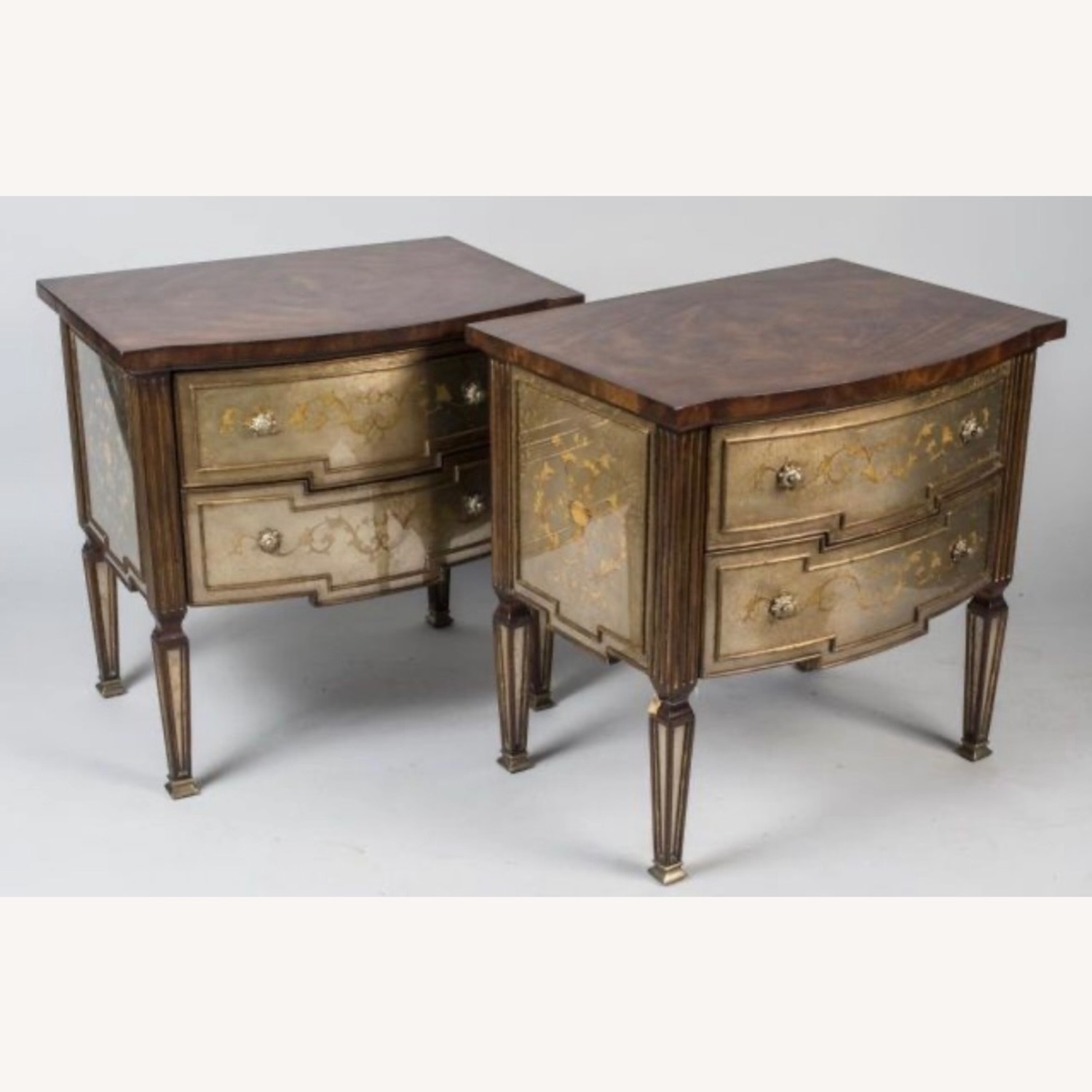 Theodore Alexander Églomisé Venetian Nightstands  - image-4