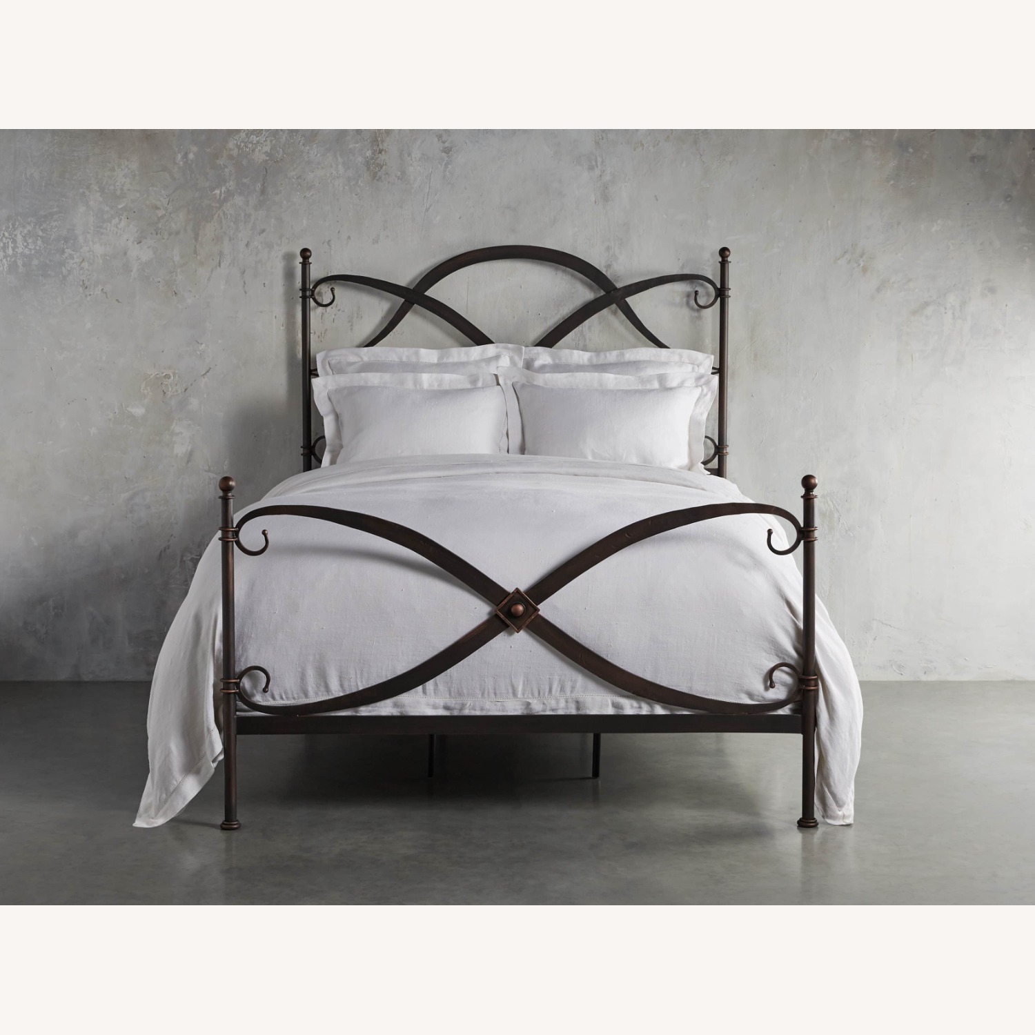 Arhaus St. Lucia Wrought Iron Queen Bed Frame - image-1