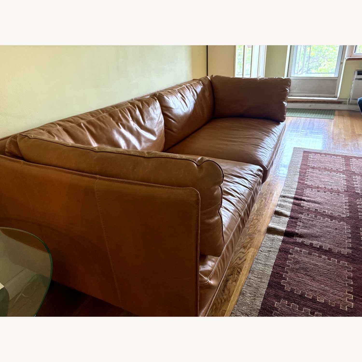 Crate & Barrel Wells Leather Sofa - image-2