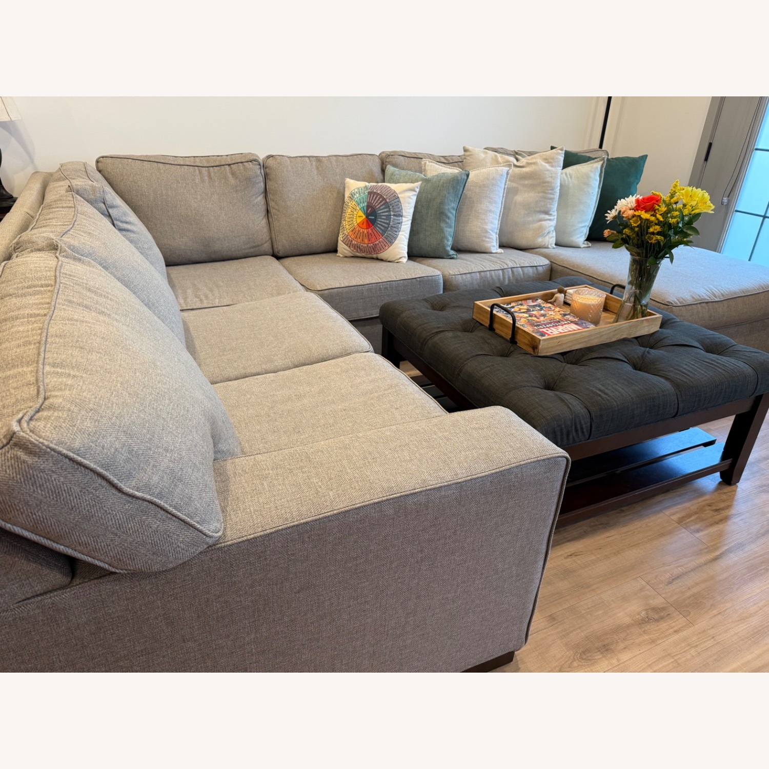 Ashley Furniture Sectional with Chaise and Ottoman  - image-2