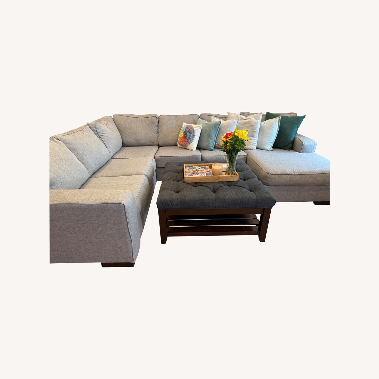 Ashley Furniture Sectional with Chaise and Ottoman  - image-5